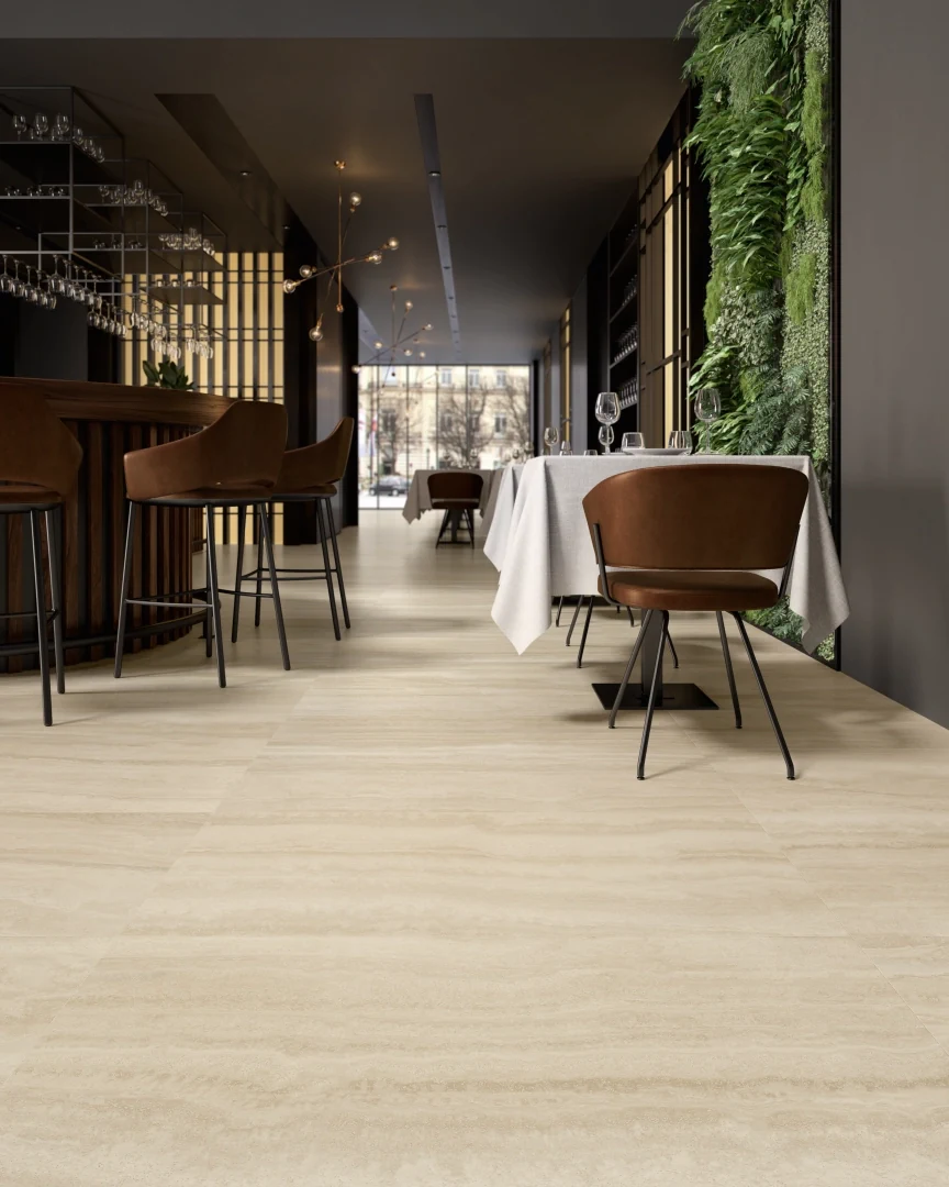 Gres Santagostino VIA APPIA efekt marmur - aranzacja w eleganckiej lazience