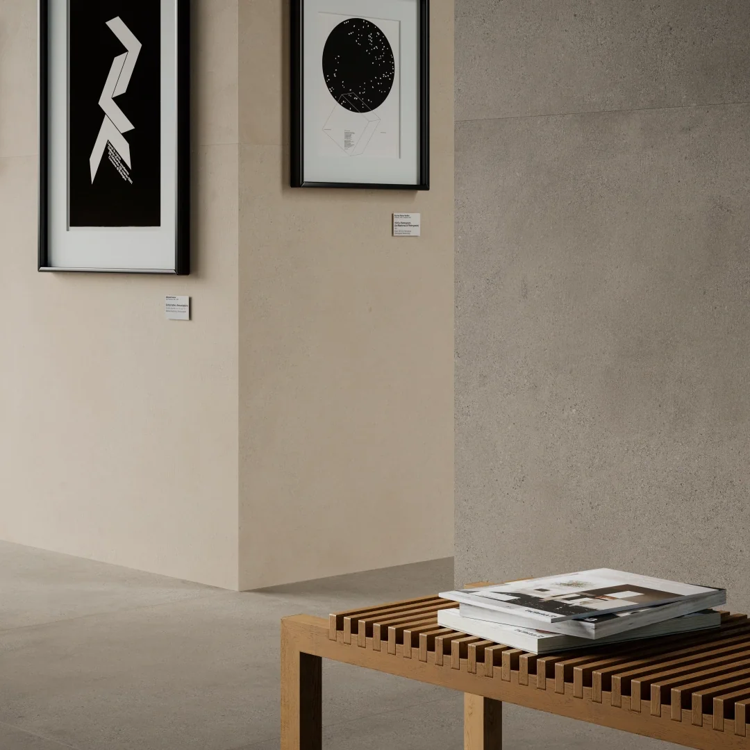 Gres Santagostino LOGICO efekt terrazzo, kamień, , beton - aranzacja w elewacji domu