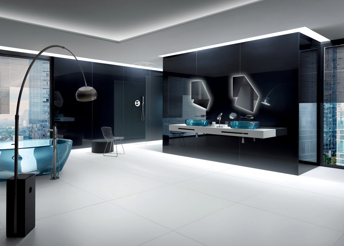 Gres Tagina FULL COLOURS efekt kolor - aranzacja w nowoczesnym salonie