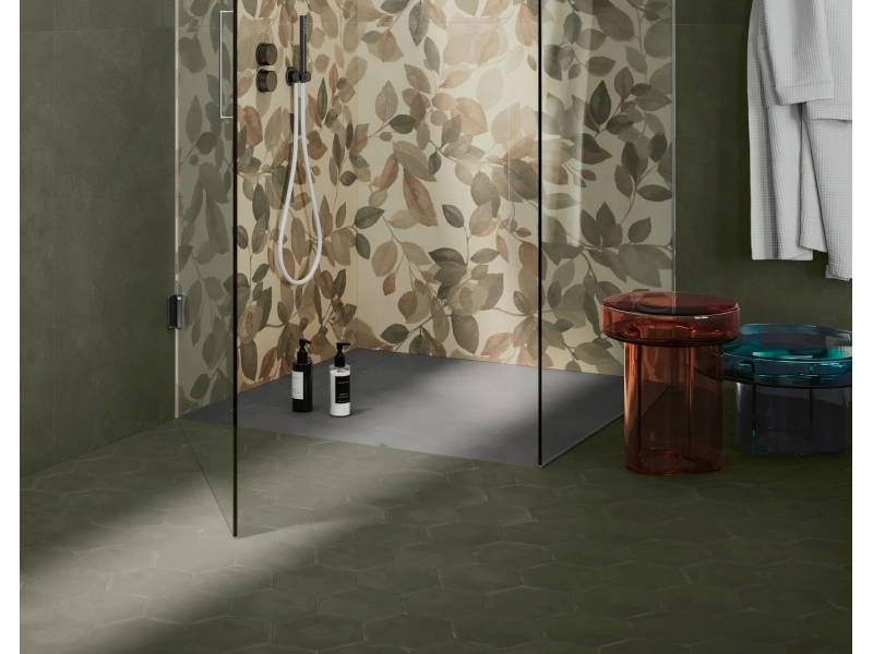 Gres porcelanowy Ragno Stratford efekt kamień, Beton w nowoczesnej aranżacji salonu – aranżacja 35
