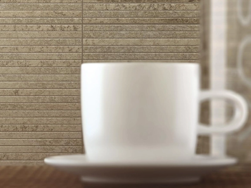 Gres porcelanowy Ragno Stoneway Barge Antica efekt terrazzo, Kamień w nowoczesnej aranżacji salonu