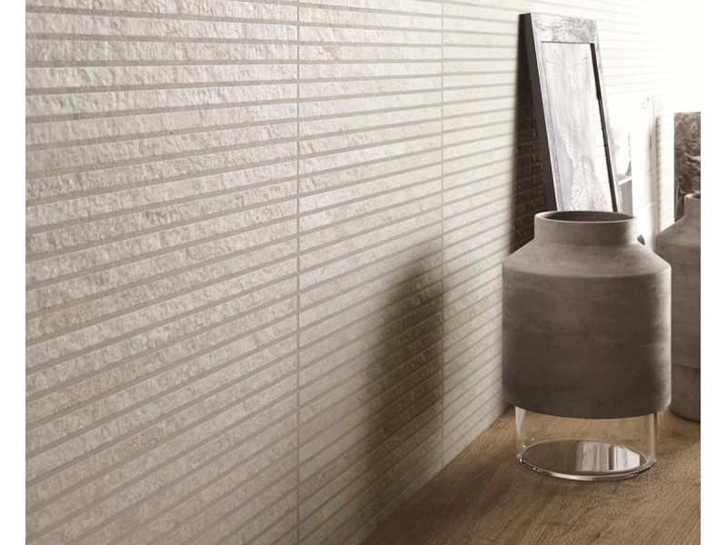 Ragno Stoneway Barge Antica gres o efekcie terrazzo, Kamień w eleganckim wnętrzu z kominkiem