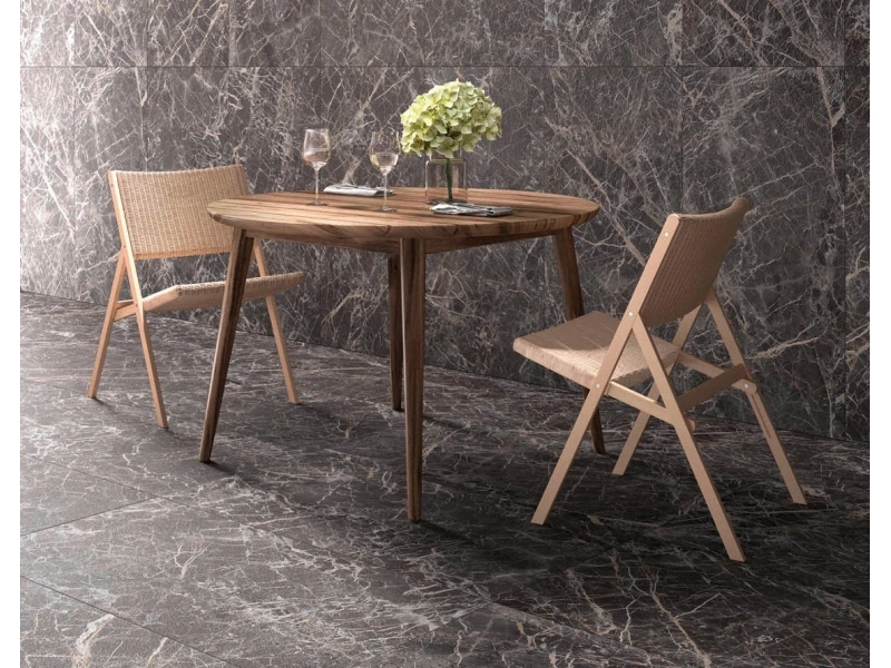 Płytki Marazzi Allmarble efekt marmur w nowoczesnej aranżacji salonu