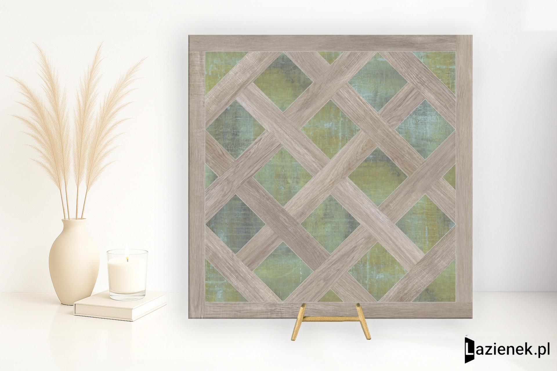 Apavisa Intarsio Green naturalna 99.55x99.55 cm gr. 10 mm - płytka rektyfikowana / 8431940459757