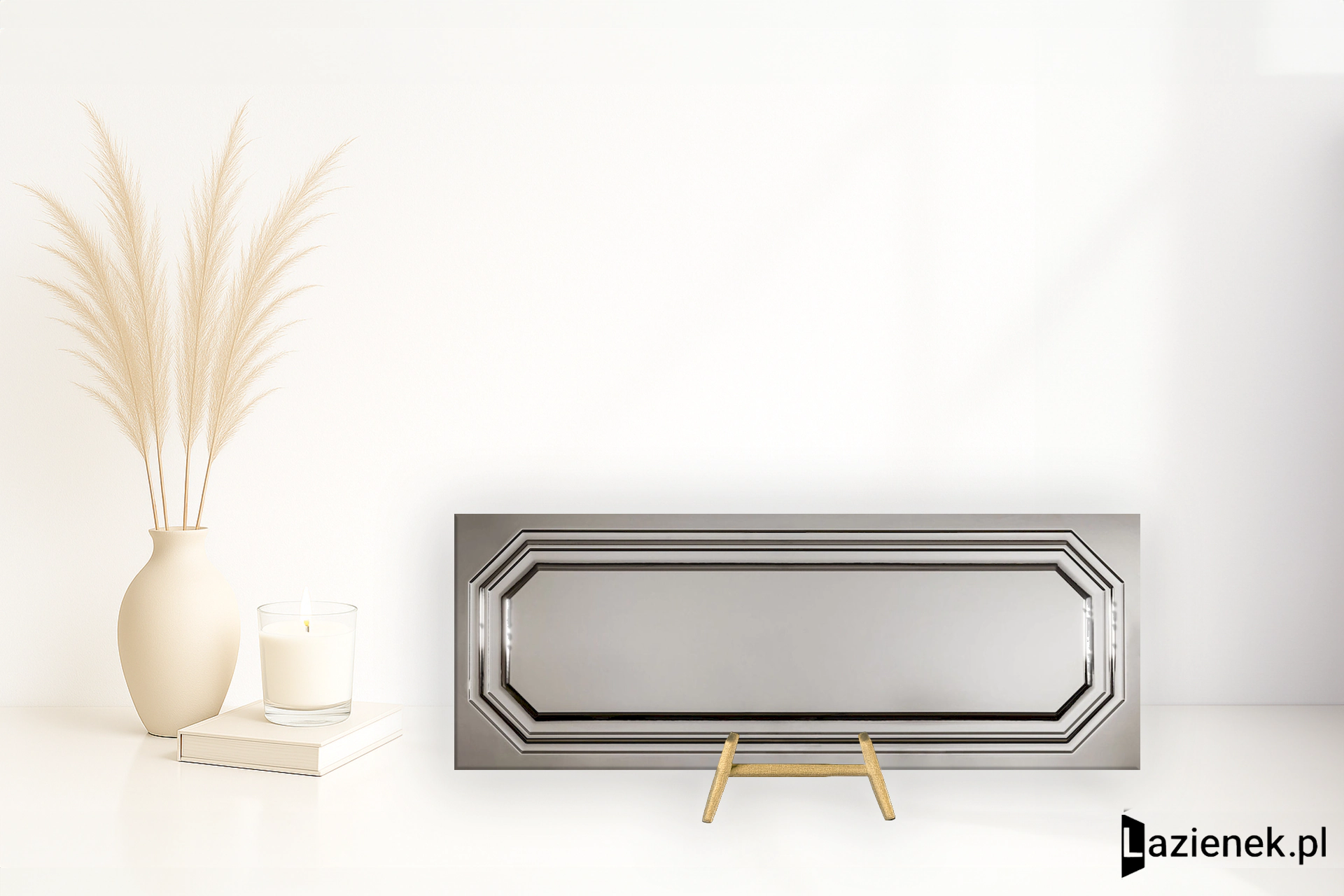 Apavisa Onice Silver błyszcząca 44.63x119.30 cm gr. 7 mm - płytka nierektyfikowana / 8431940409707