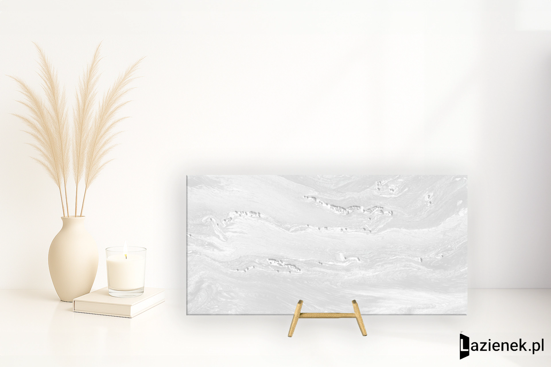 Apavisa Luna White naturalna 59.55x119.3 cm gr. 7 mm - płytka rektyfikowana / 8431940459962