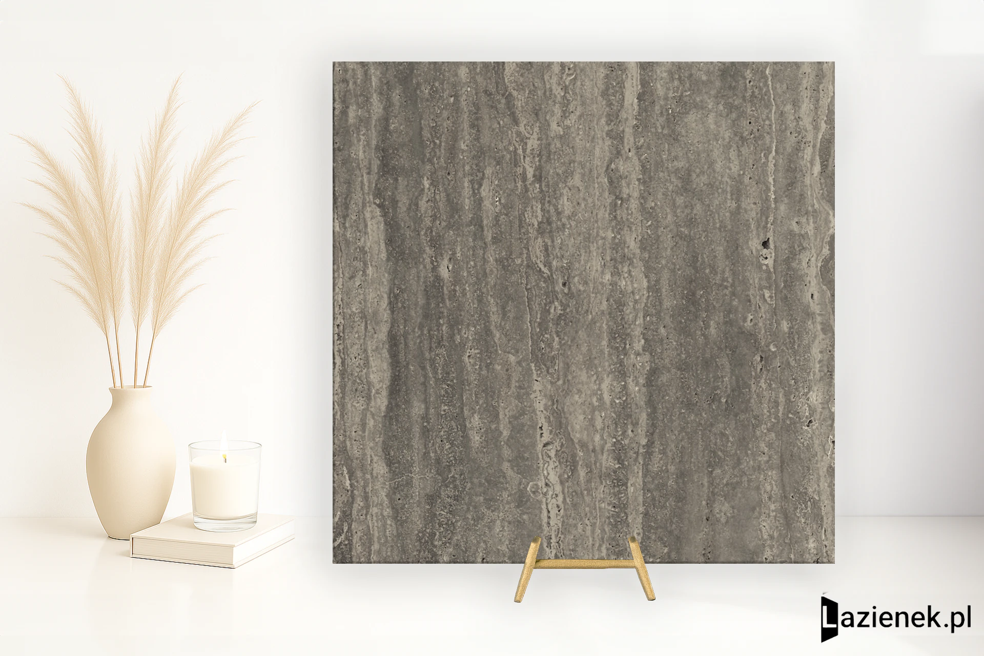 Apavisa Travertino Titanium naturalna 59.55x59.55 cm gr. 7 mm - płytka rektyfikowana / 8431940416873