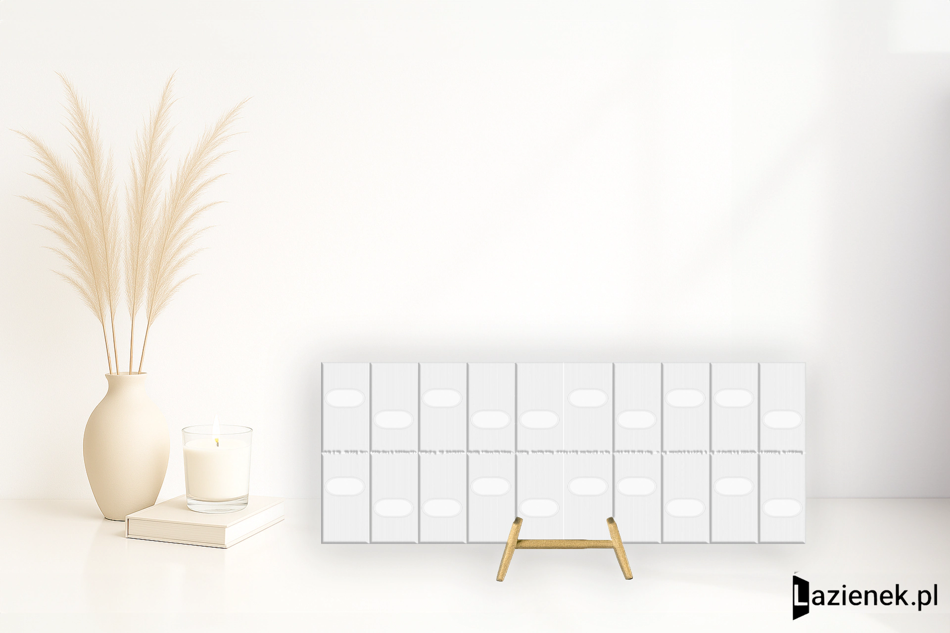 Apavisa Acqua White Oval naturalna 44.63x119.30 cm gr. 7 mm - płytka rektyfikowana / 8431940448300