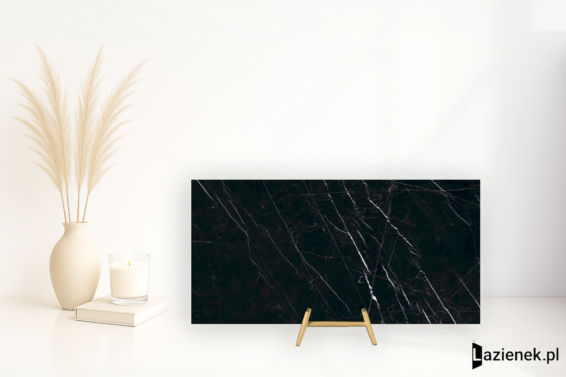 Ariostea Marmi Classici Nero Marquinia jedwabista polerowana 60x120 cm gr. 8 mm - płytka rektyfikowana / PK612547