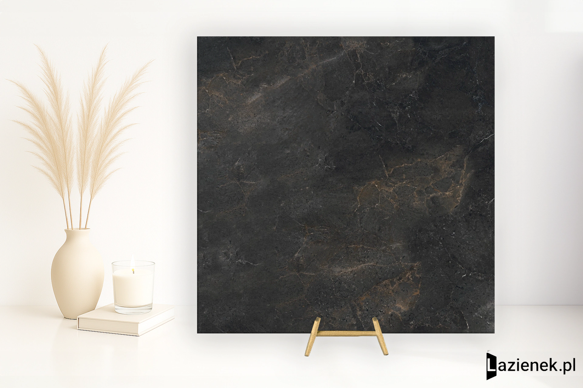 Ariostea Ultra Pietre Infinity Black satynowa 75x75 cm gr. 6 mm - płytka rektyfikowana / UP6S75682