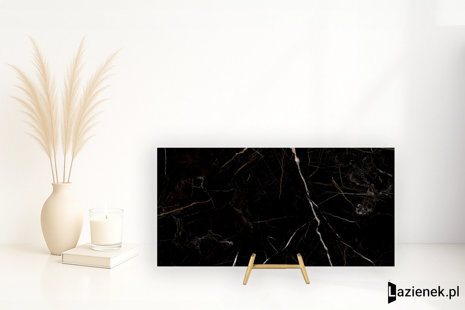 Caesar Anima Nero Atlante polerowana 60x120 cm gr. 9 mm - płytka rektyfikowana / ADNV