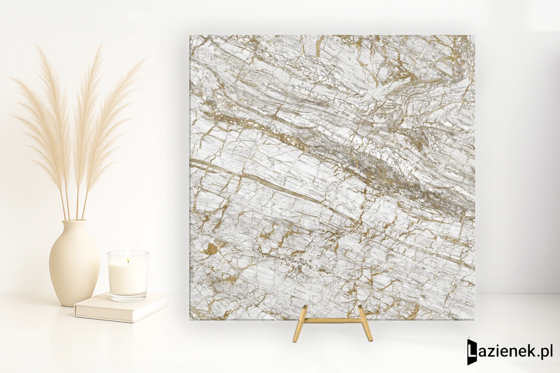 Cifre Golden White wysoki połysk 120x120 cm gr. 11 mm - płytka rektyfikowana / 300000000000045074