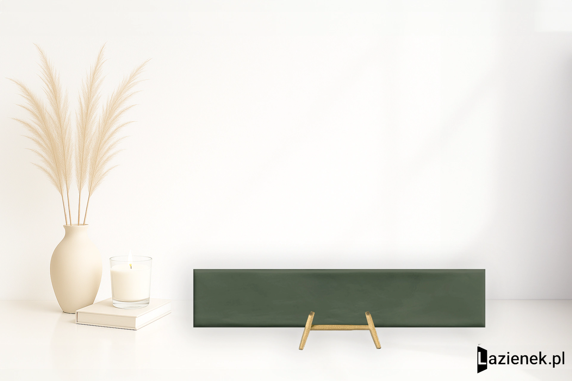 Cifre Lula Green błyszcząca 5x25 cm gr. 8 mm - płytka rektyfikowana / 300000000000061833