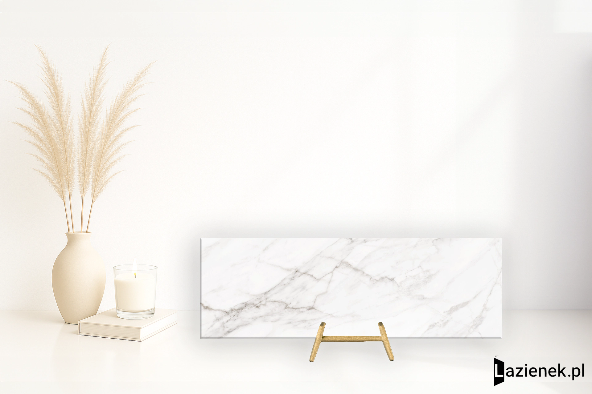 Cifre Caspio White błyszcząca 30x90 cm gr. 9 mm - płytka nierektyfikowana / 300000000000030468