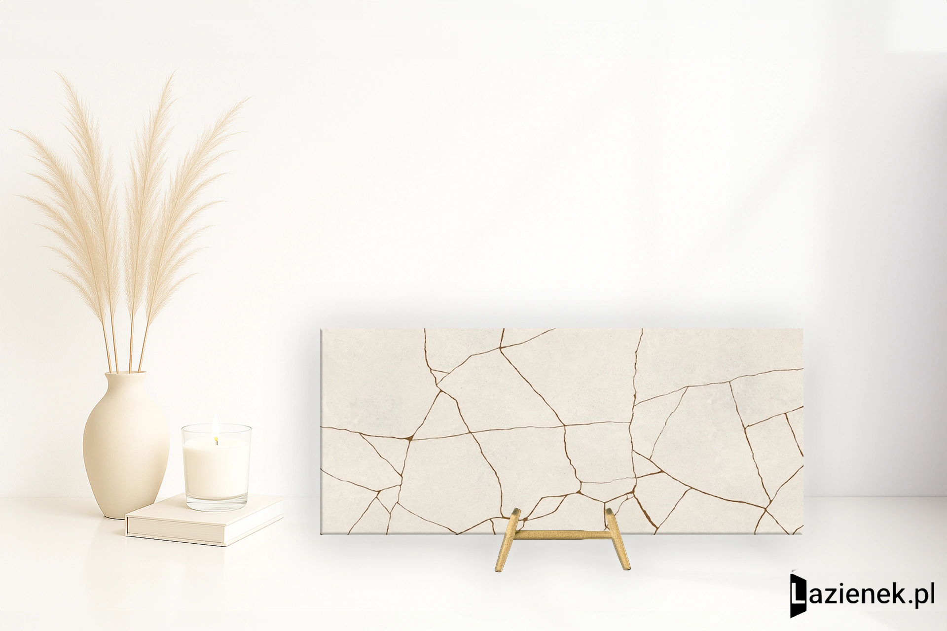 Coem Wide Gres Cement Effect Ivory Metal Groove matowa 120x280 cm gr. 6 mm - płytka rektyfikowana / CE281DR