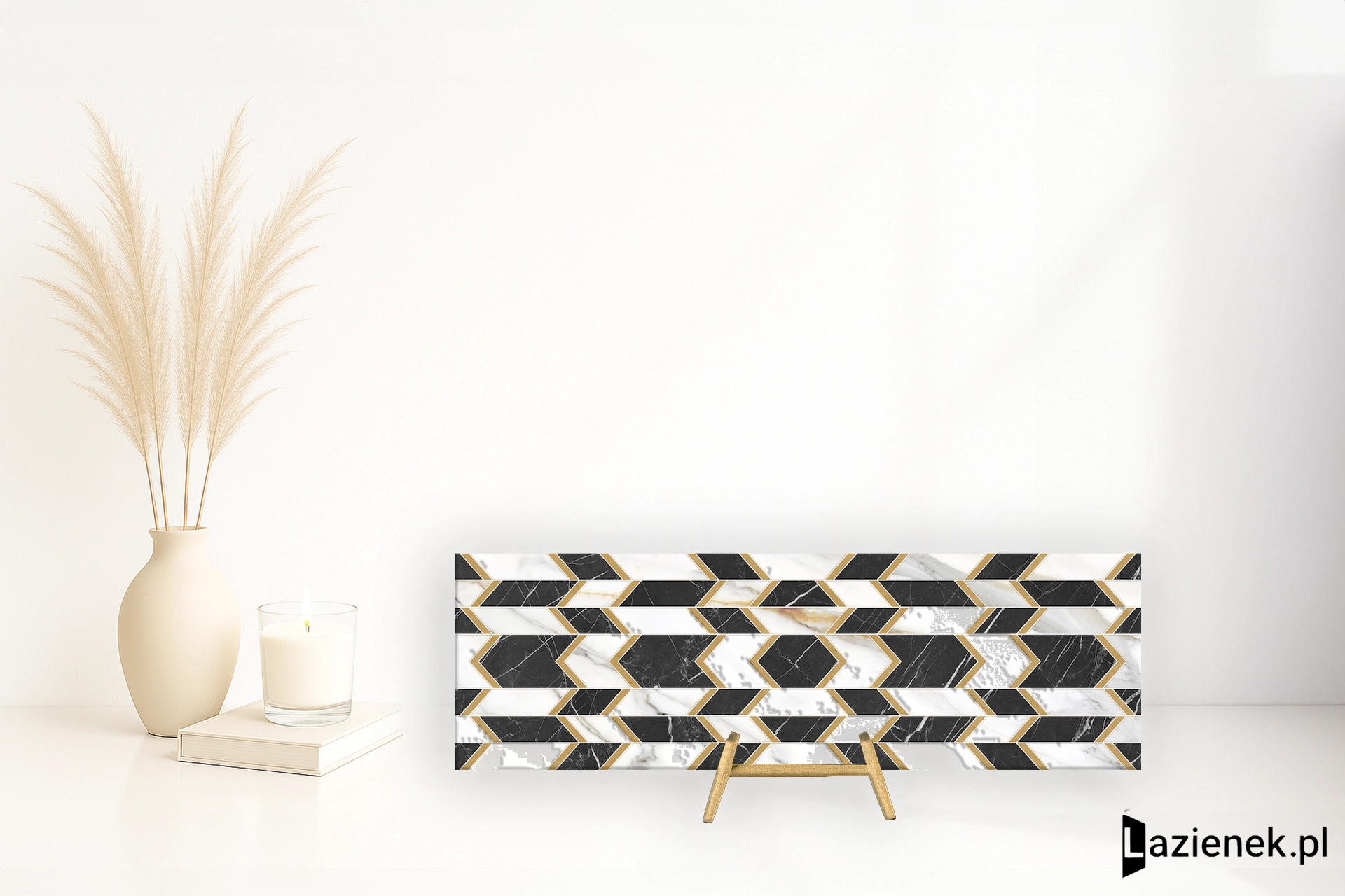 Colorker Calacatta Gold White błyszcząca 31.6x100 cm gr. 10 mm - płytka rektyfikowana / 223585