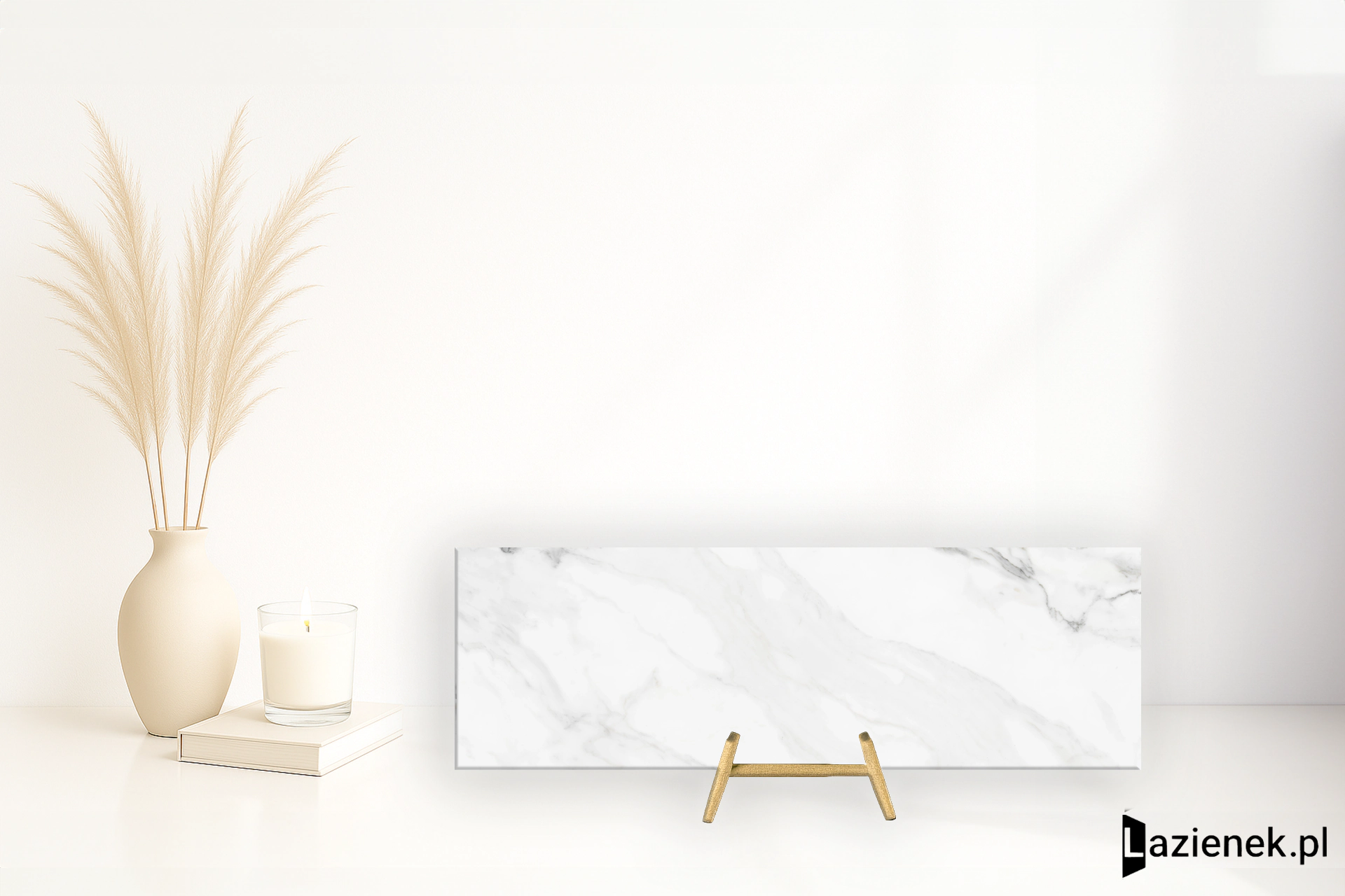 Colorker Insignia White błyszcząca 31.6x100 cm gr. 10 mm - płytka rektyfikowana / 221649