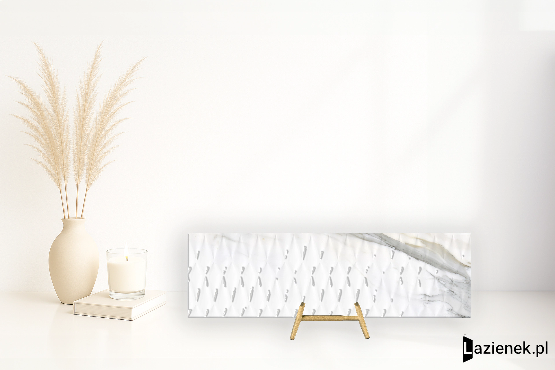 Colorker Calacatta Gold White błyszcząca 31.6x100 cm gr. 10 mm - płytka rektyfikowana / 223584