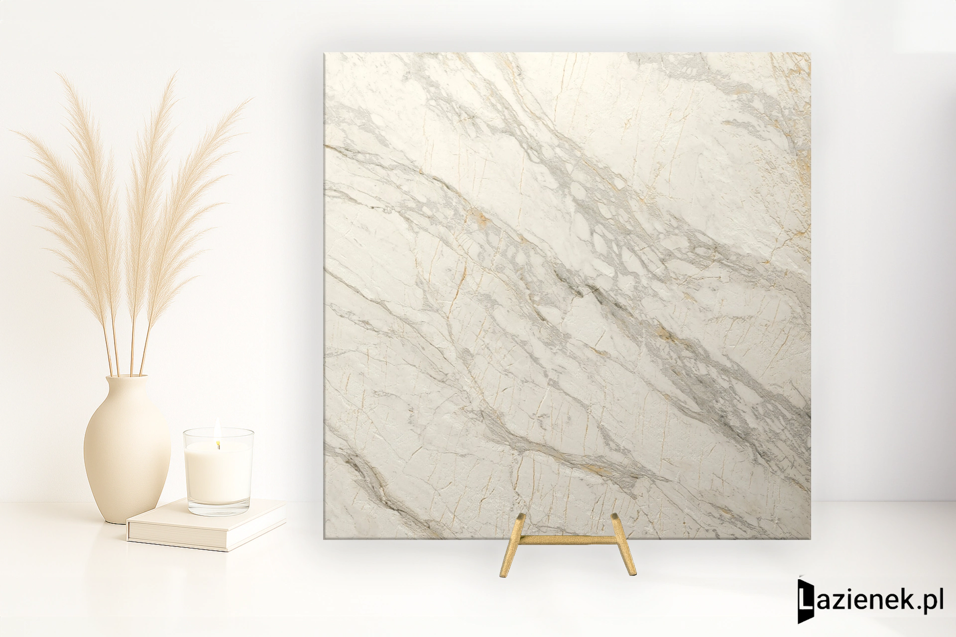 Delconca Marble Edition Van Gogh White podwyższona odporność 120x120 cm gr. 9 mm - płytka rektyfikowana / GRME10R