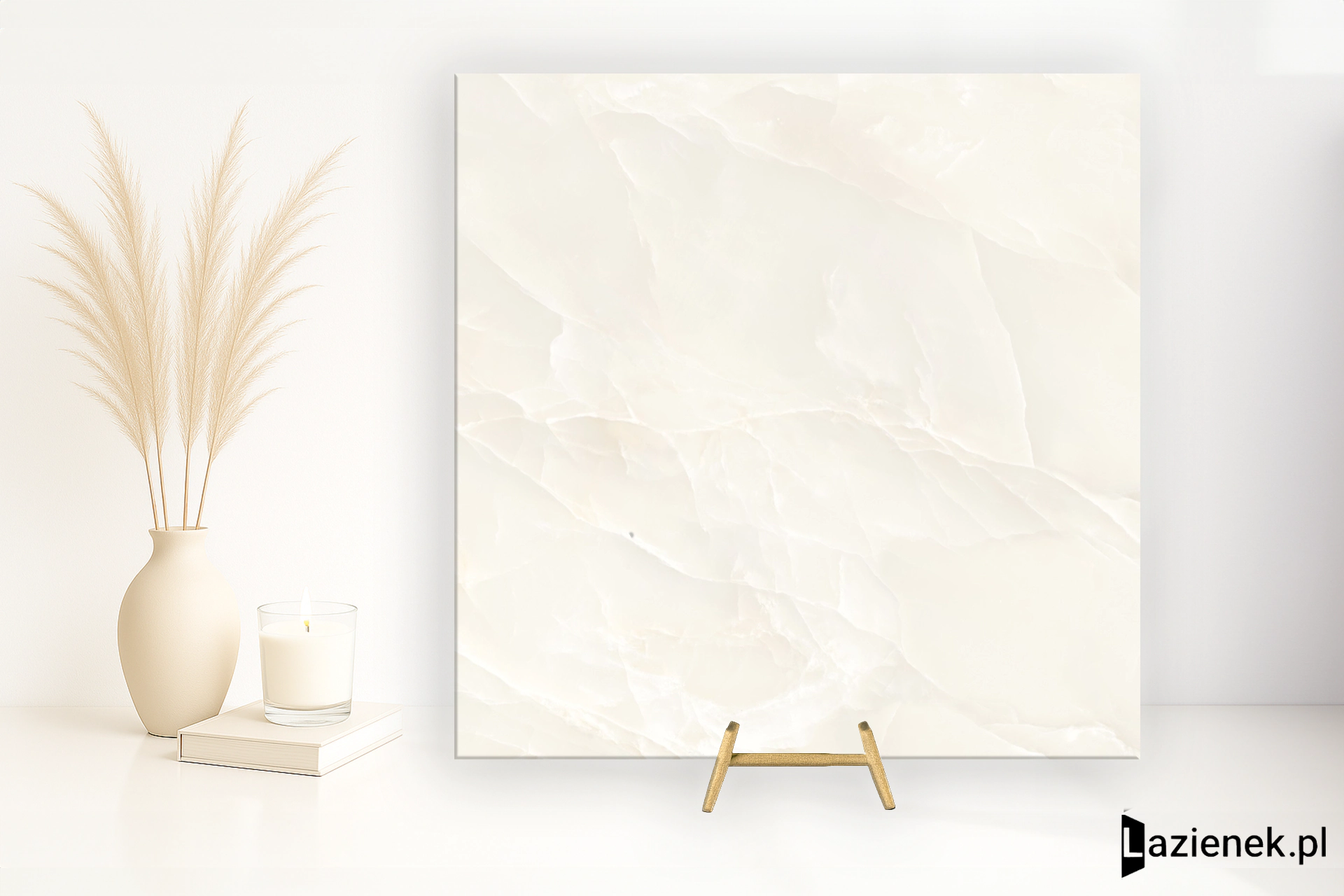 Emil Tele Di Marmo Onyx Onyx Ivory wysoki połysk 120x120 cm gr. 7 mm - płytka rektyfikowana / ELDM