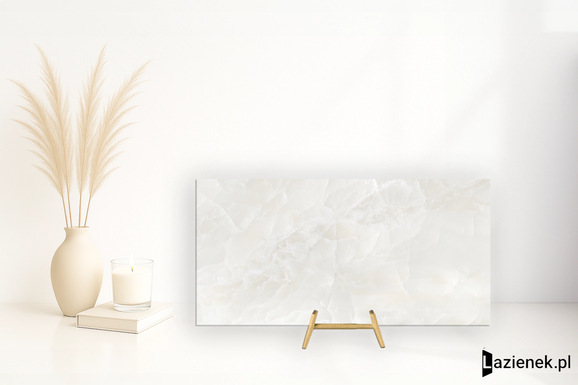 Emil Tele Di Marmo Onyx Onyx Ivory wysoki połysk 90x180 cm gr. 10 mm - płytka rektyfikowana / EL8S