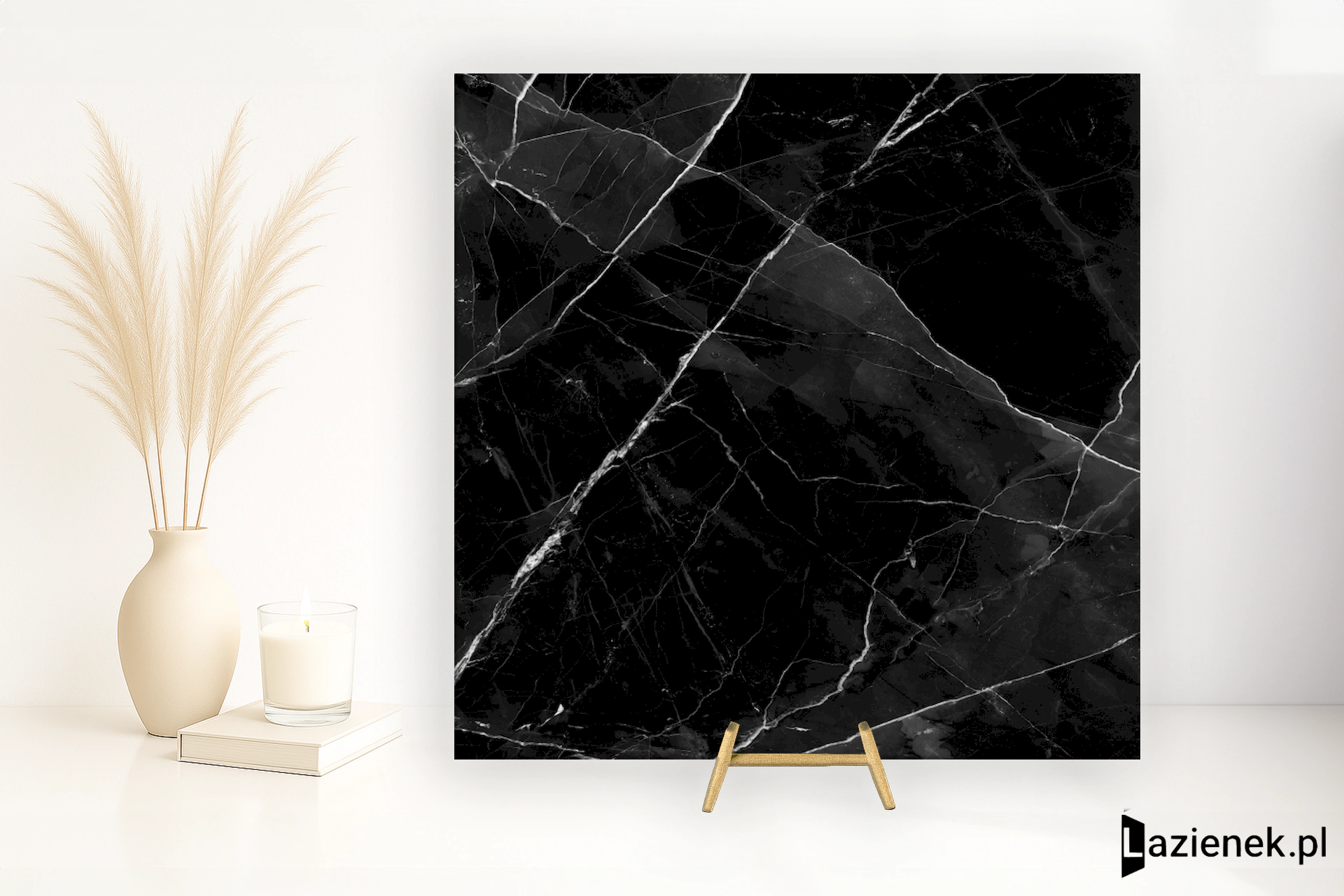 Emil Tele Di Marmo Revolution Calacatta Black wysoki połysk 120x120 cm gr. 7 mm - płytka rektyfikowana / ELDH