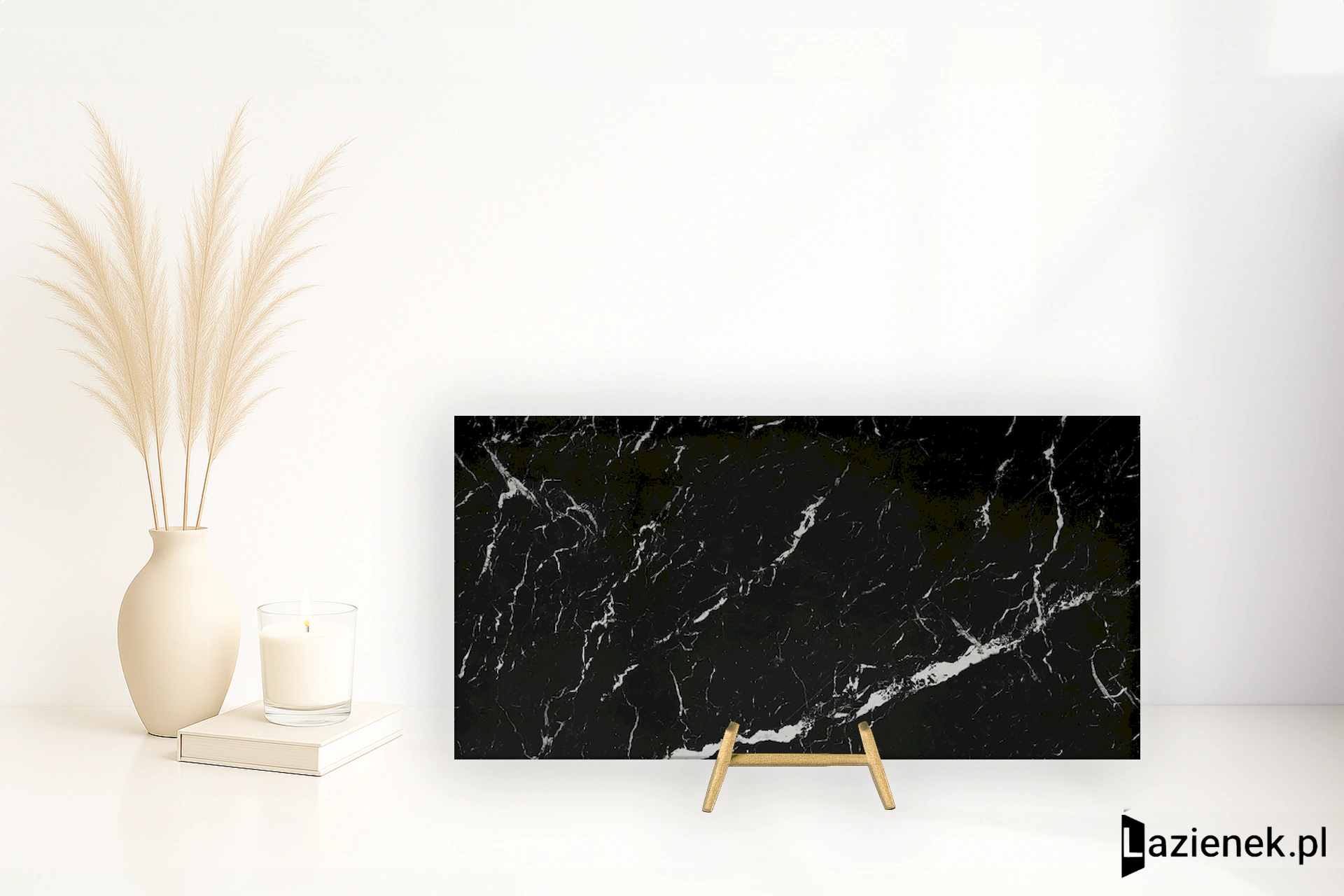 Fap Roma Gold Nero Elegante wysoki połysk 60x120 cm gr. 9 mm - płytka rektyfikowana / fPZ3