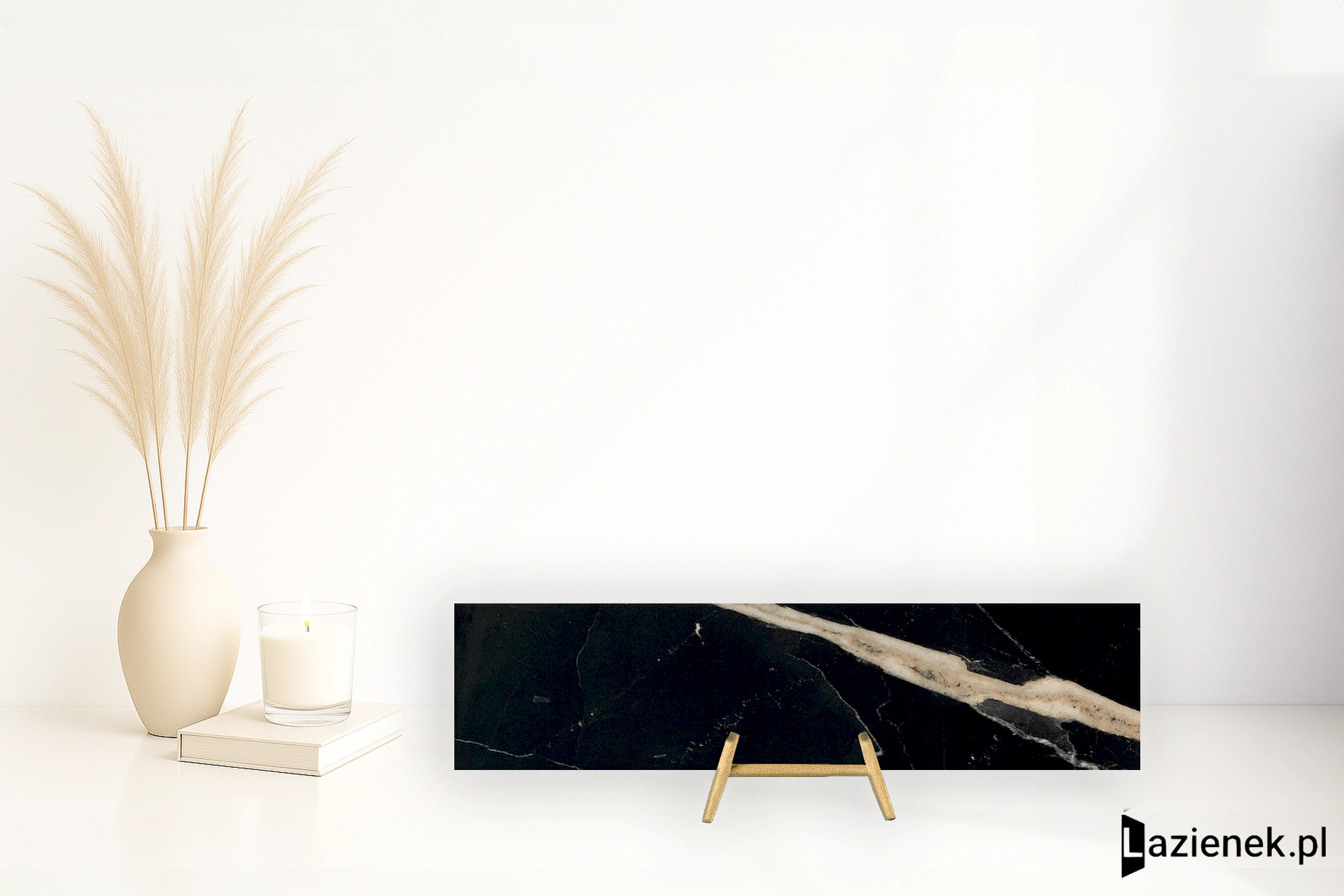 Fioranese Sound Of Marbles Nero Fondo polerowana 7.3x30 cm - płytka rektyfikowana/ M4737LR