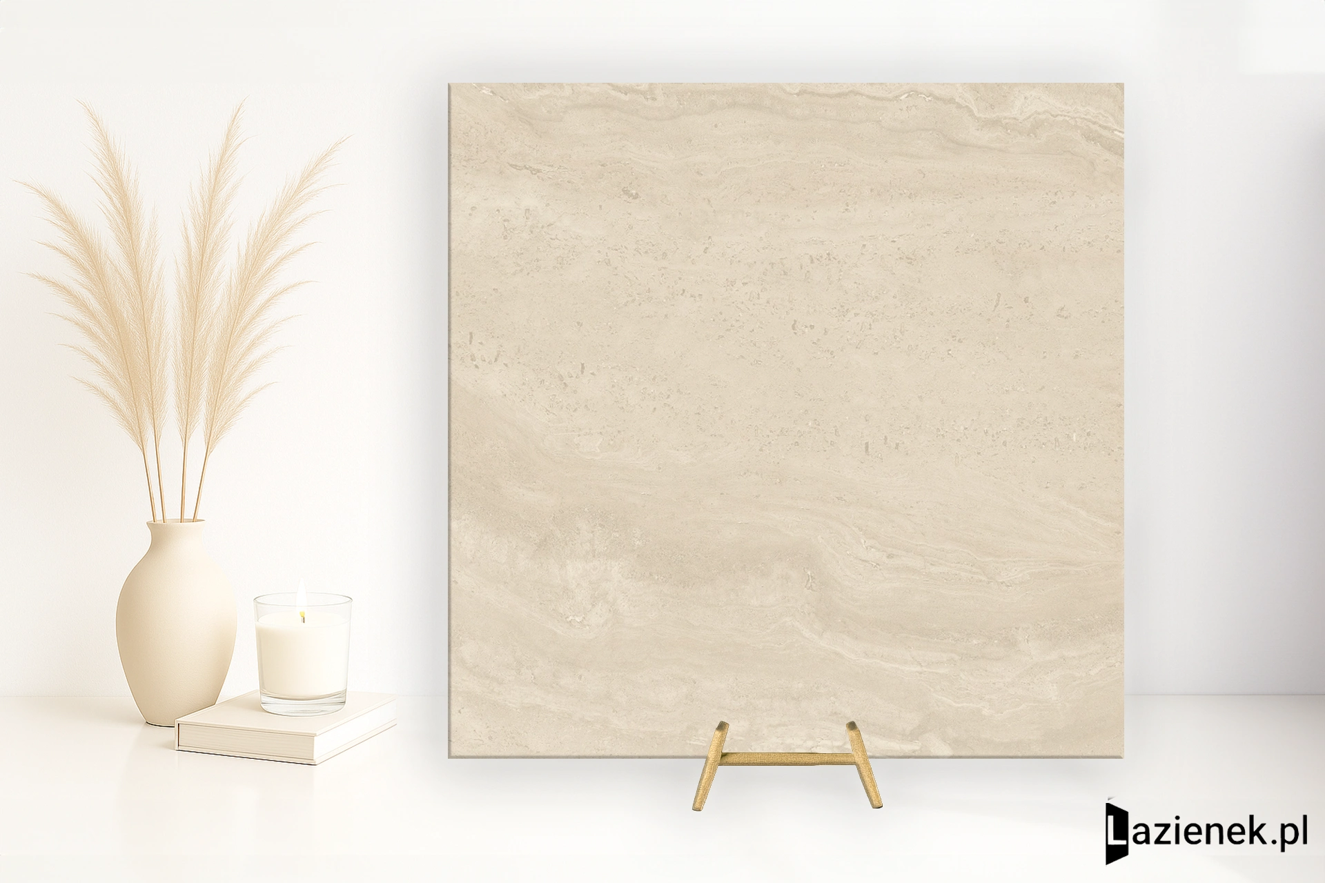 Florim Authentic Luxe Gold Travertine naturalna 80x80 cm 780981 - płytka rektyfikowana