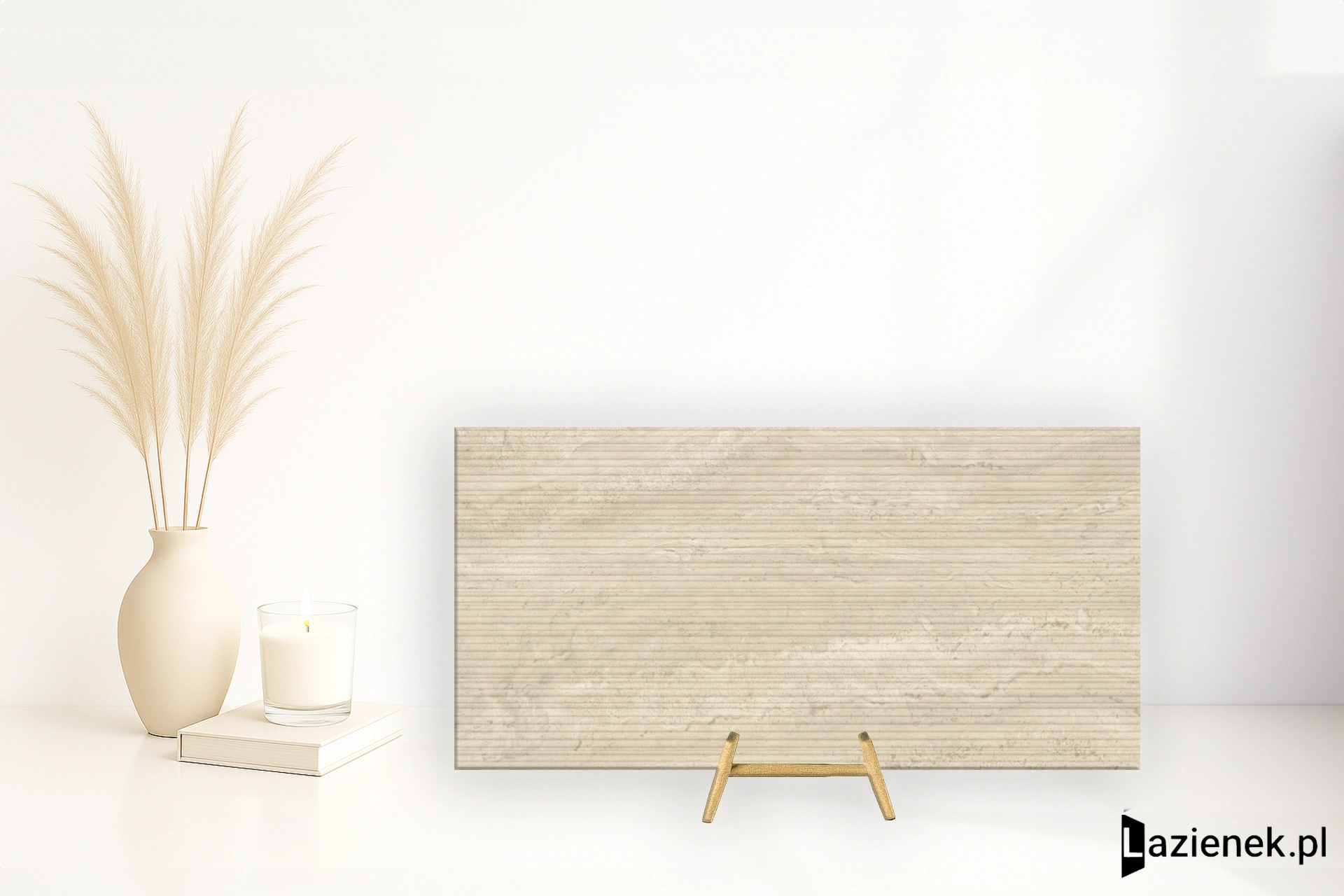 Florim Authentic Luxe Gold Travertine ryflowana 60x120 cm 781293 - płytka rektyfikowana