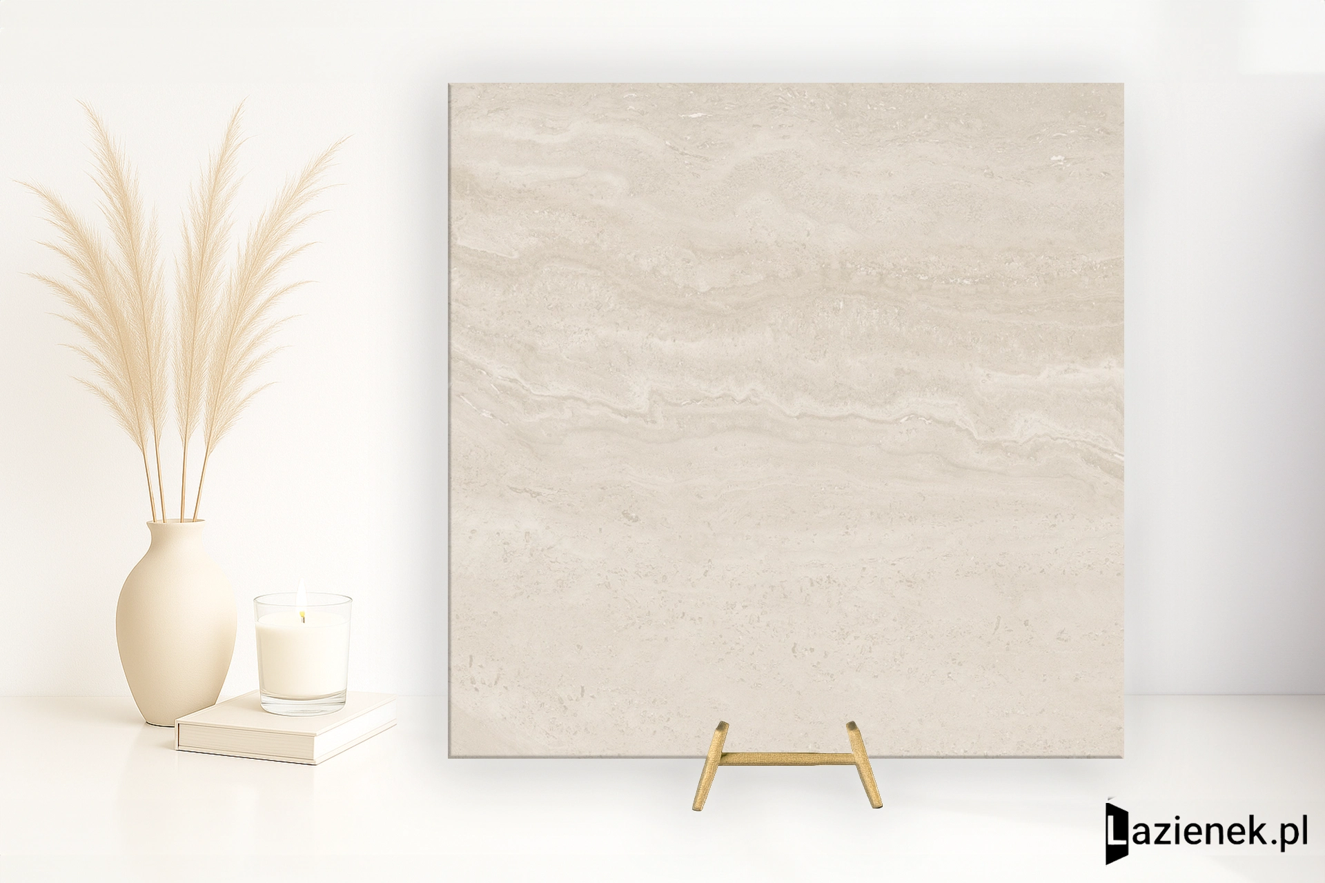 Florim Authentic Luxe Pearl Travertine naturalna 80x80 cm 780980 - płytka rektyfikowana