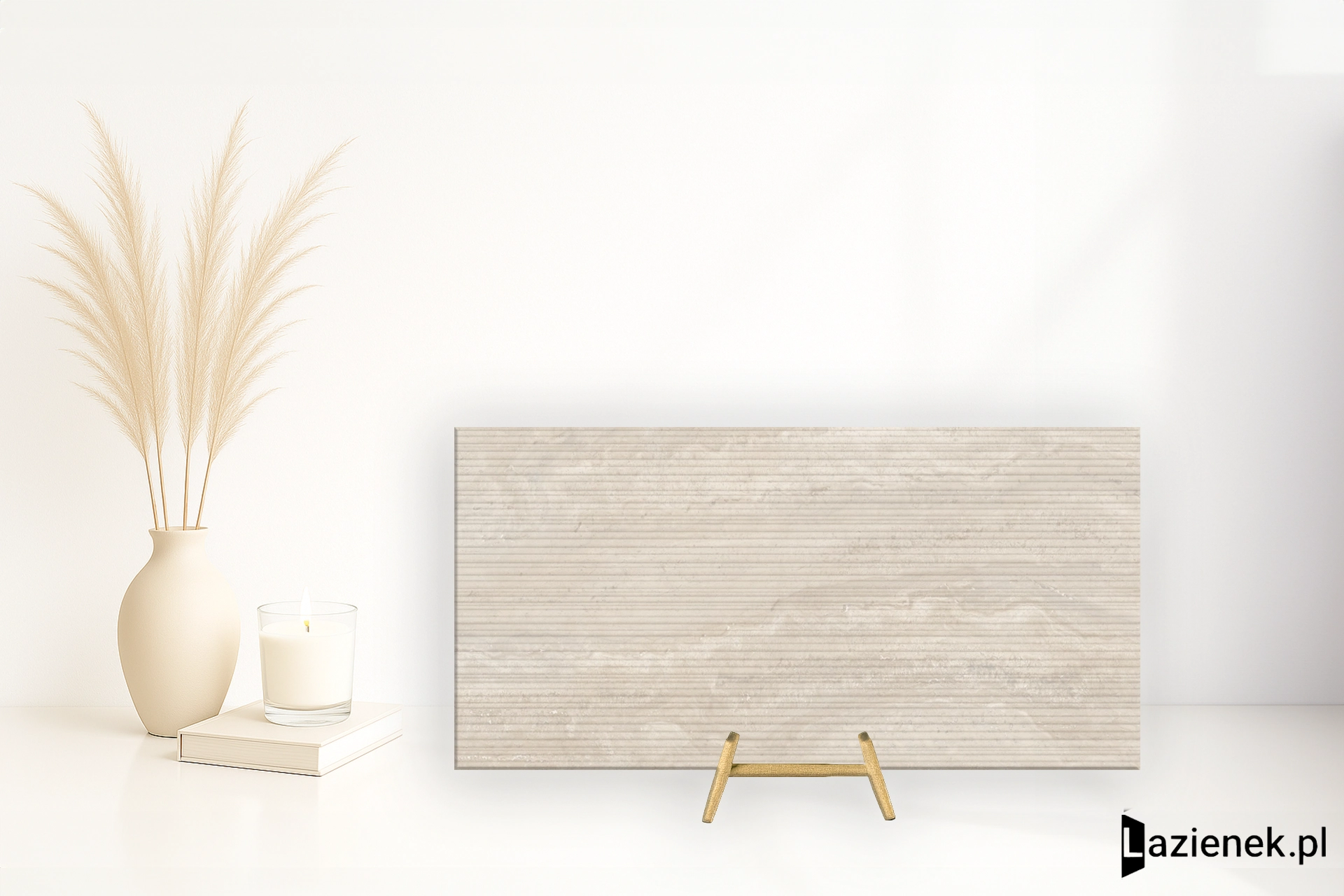 Florim Authentic Luxe Pearl Travertine ryflowana 60x120 cm 781292 - płytka rektyfikowana