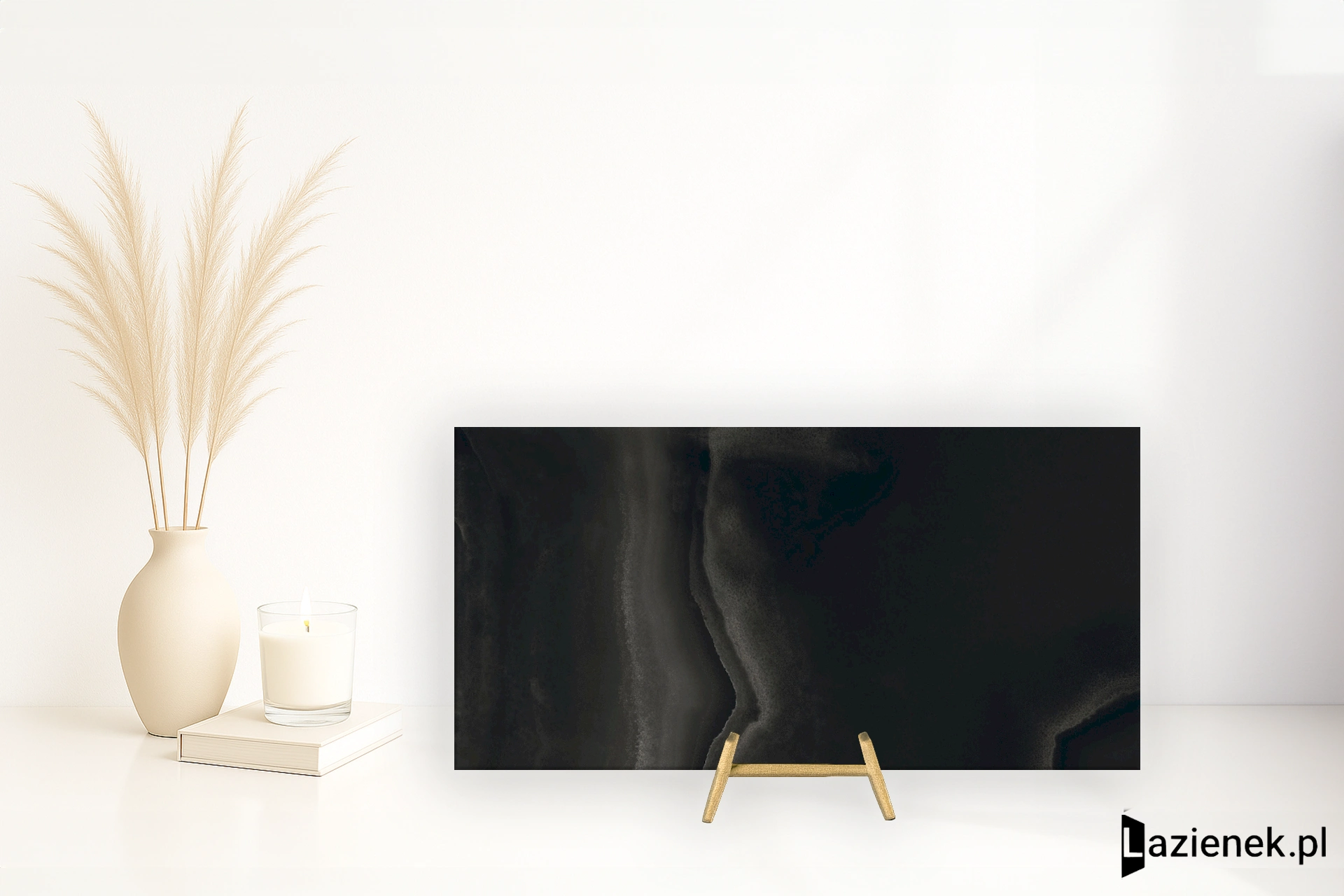 Florim Eccentric Luxe Smoky Black błyszcząca 80x180 cm 778832 - płytka rektyfikowana