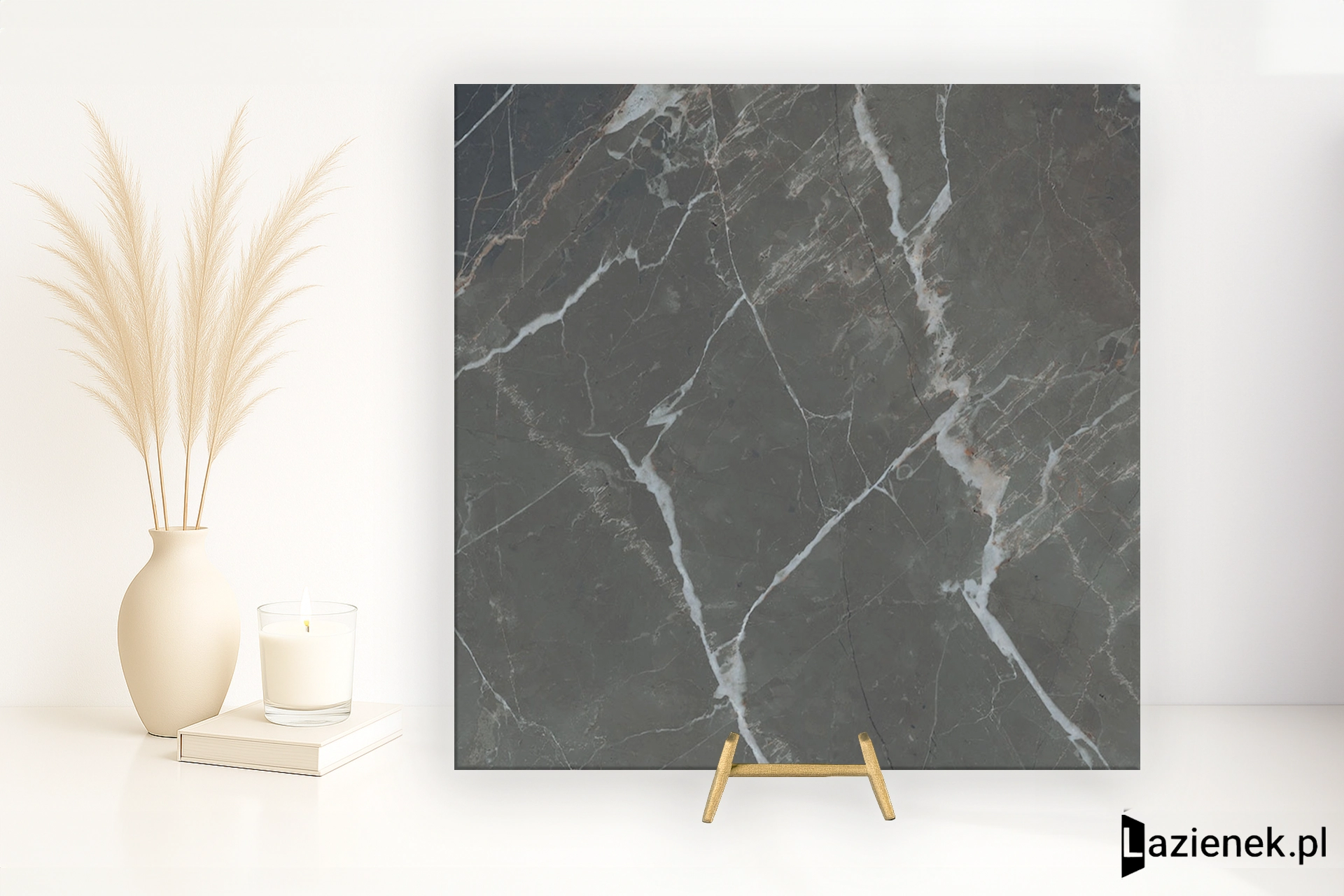 Florim Stones&More 2.0 Calacatta Black gładka 60x60 cm 756236 - płytka rektyfikowana