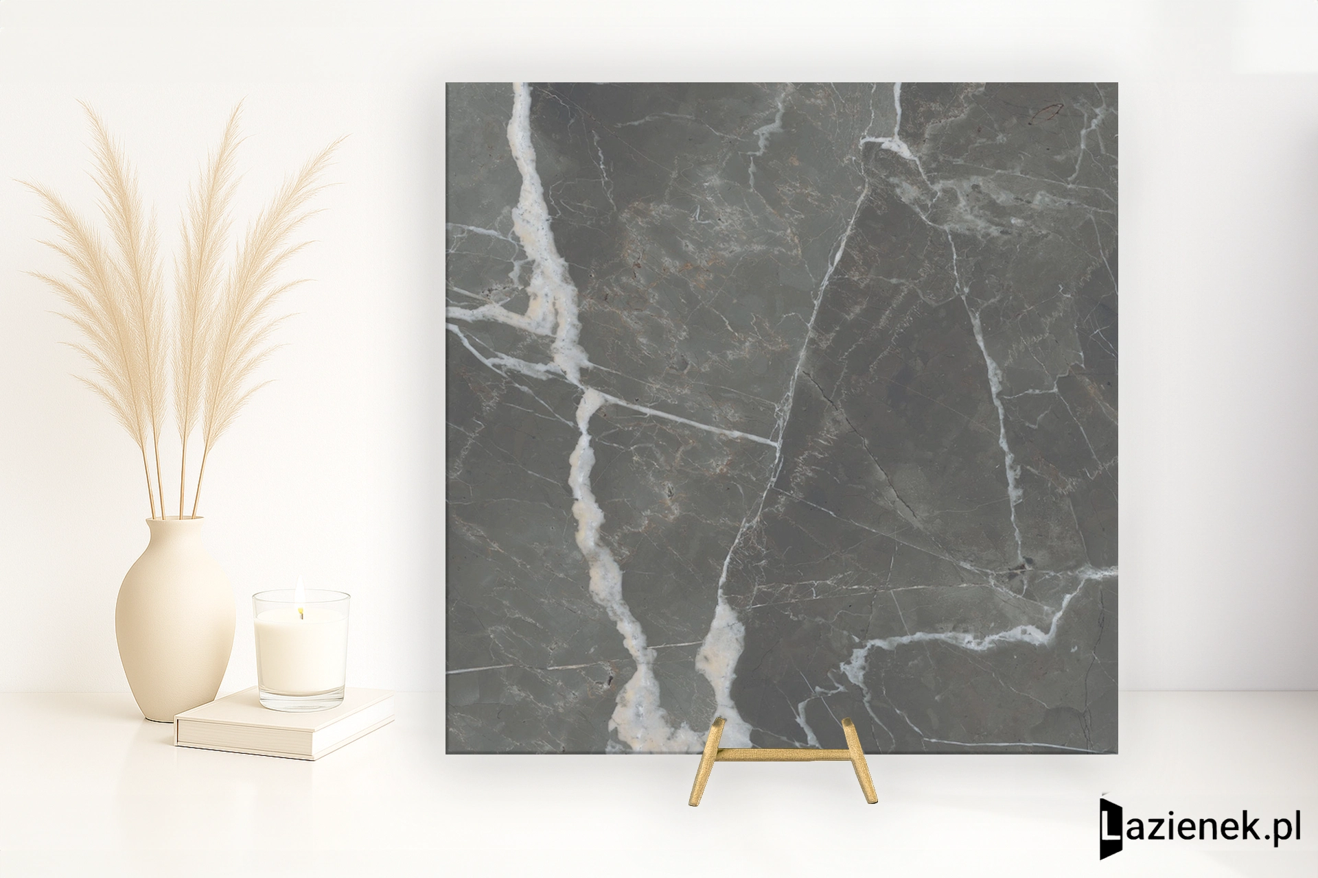 Florim Stones&More 2.0 Calacatta Black gładka 80x80 cm 756210 - płytka rektyfikowana
