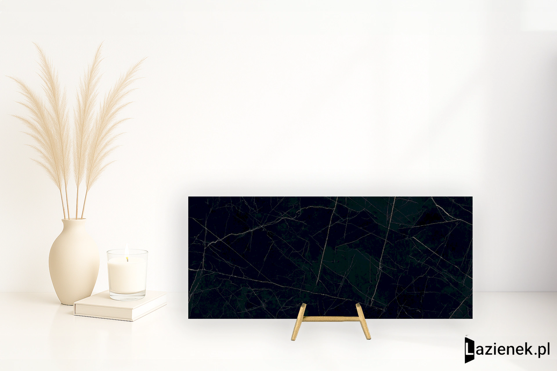 Grespania Nero Ardi Nero Ardi błyszcząca 120x278 cm gr. 6 mm - płytka nierektyfikowana / 78NH98P