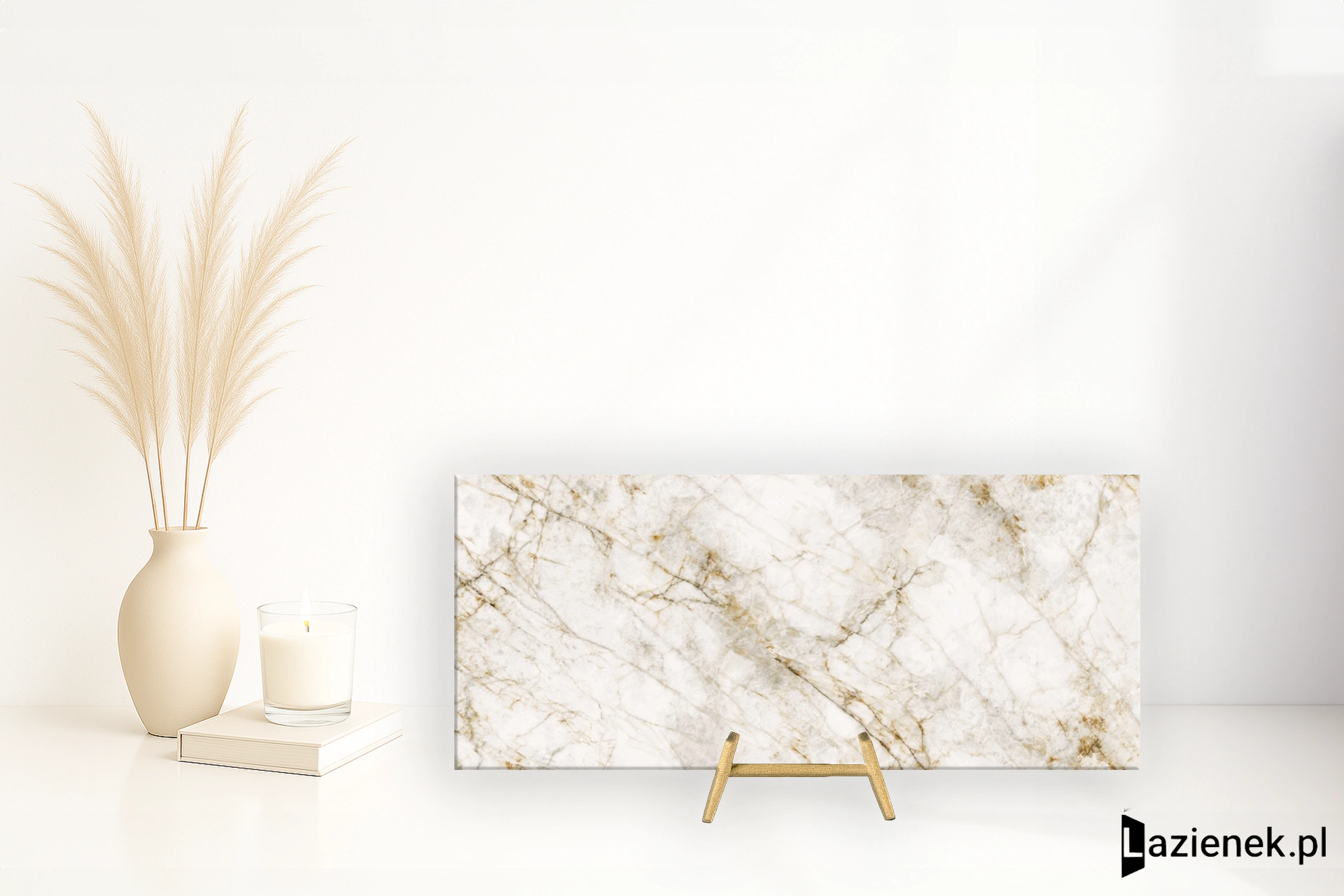 Grespania Cuarzo Reno Cuarzo Reno błyszcząca 120x278 cm gr. 6 mm - płytka nierektyfikowana / 78CN38P