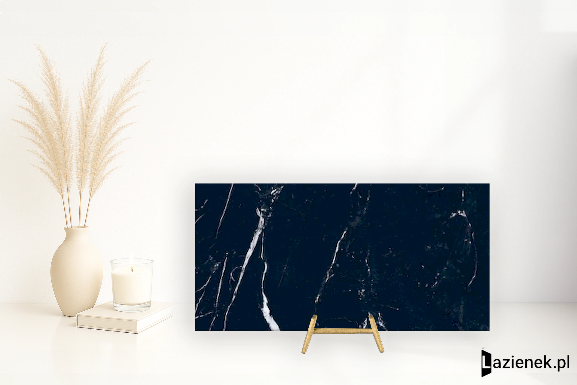 Grespania Marmorea Marquina błyszcząca 28x59 cm gr. 10 mm - płytka rektyfikowana / 46MD92P