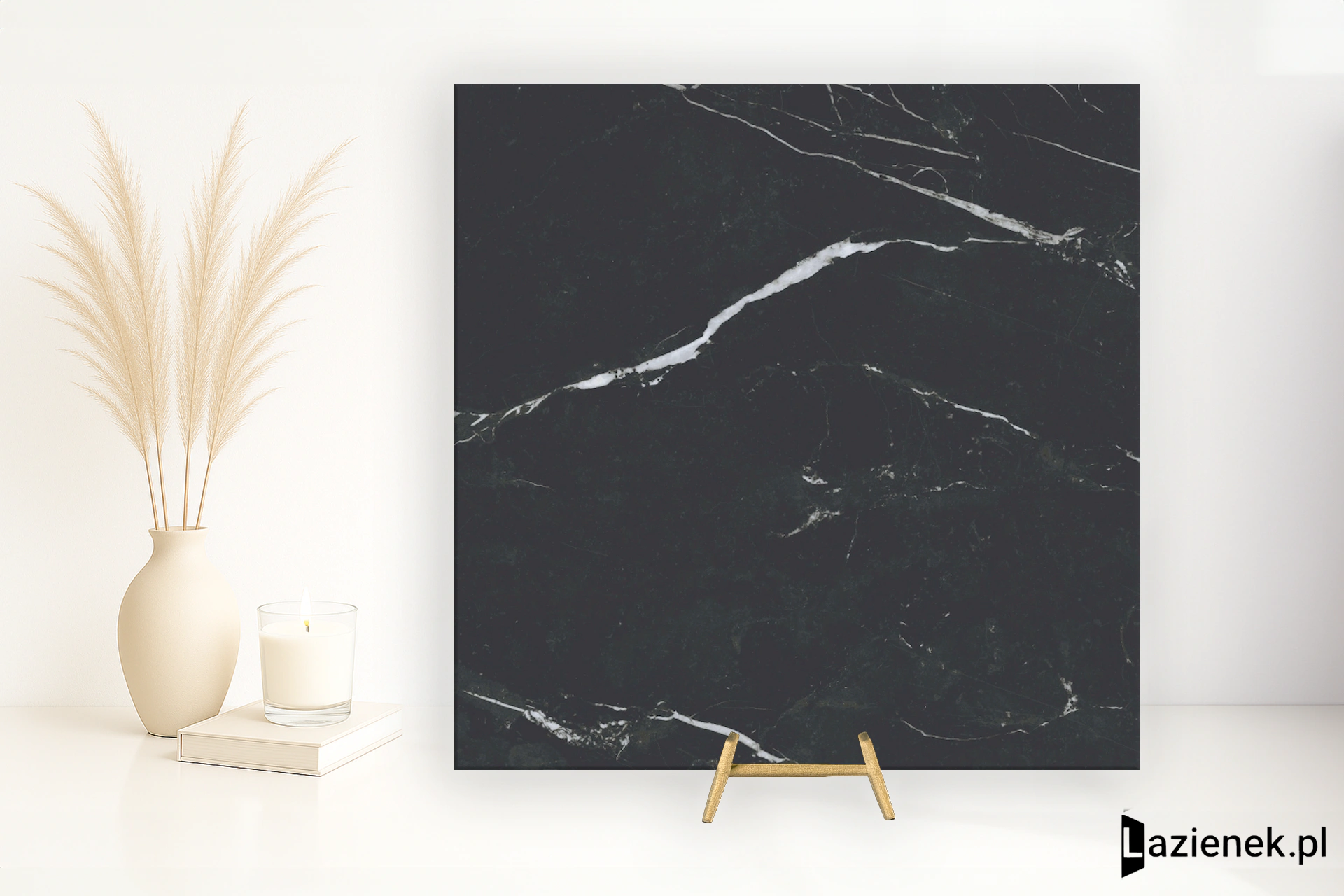Grespania Marmorea Marquina błyszcząca 59x59 cm gr. 10 mm - płytka rektyfikowana / 52MD95P