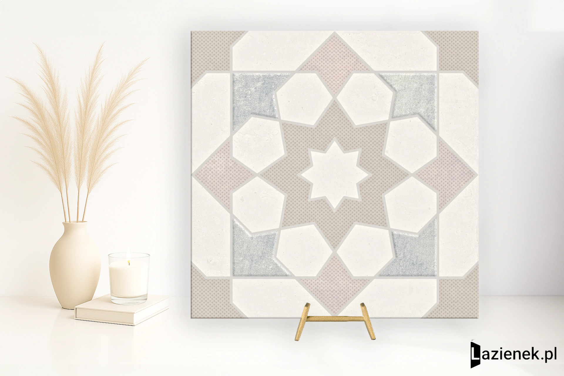 Harmony Doha Taupe Star relief 22.3x22.3 cm gr. 9 mm - płytka nierektyfikowana / 39598