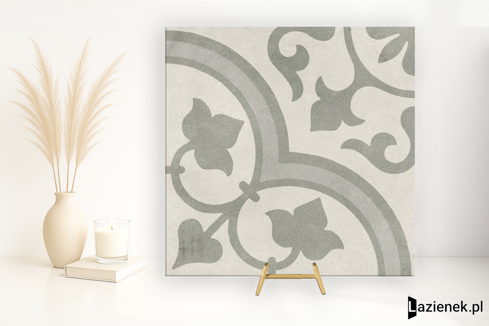 Harmony Cuban Silver Ornate matowa 22.3x22.3 cm gr. 9 mm - płytka nierektyfikowana / 37239
