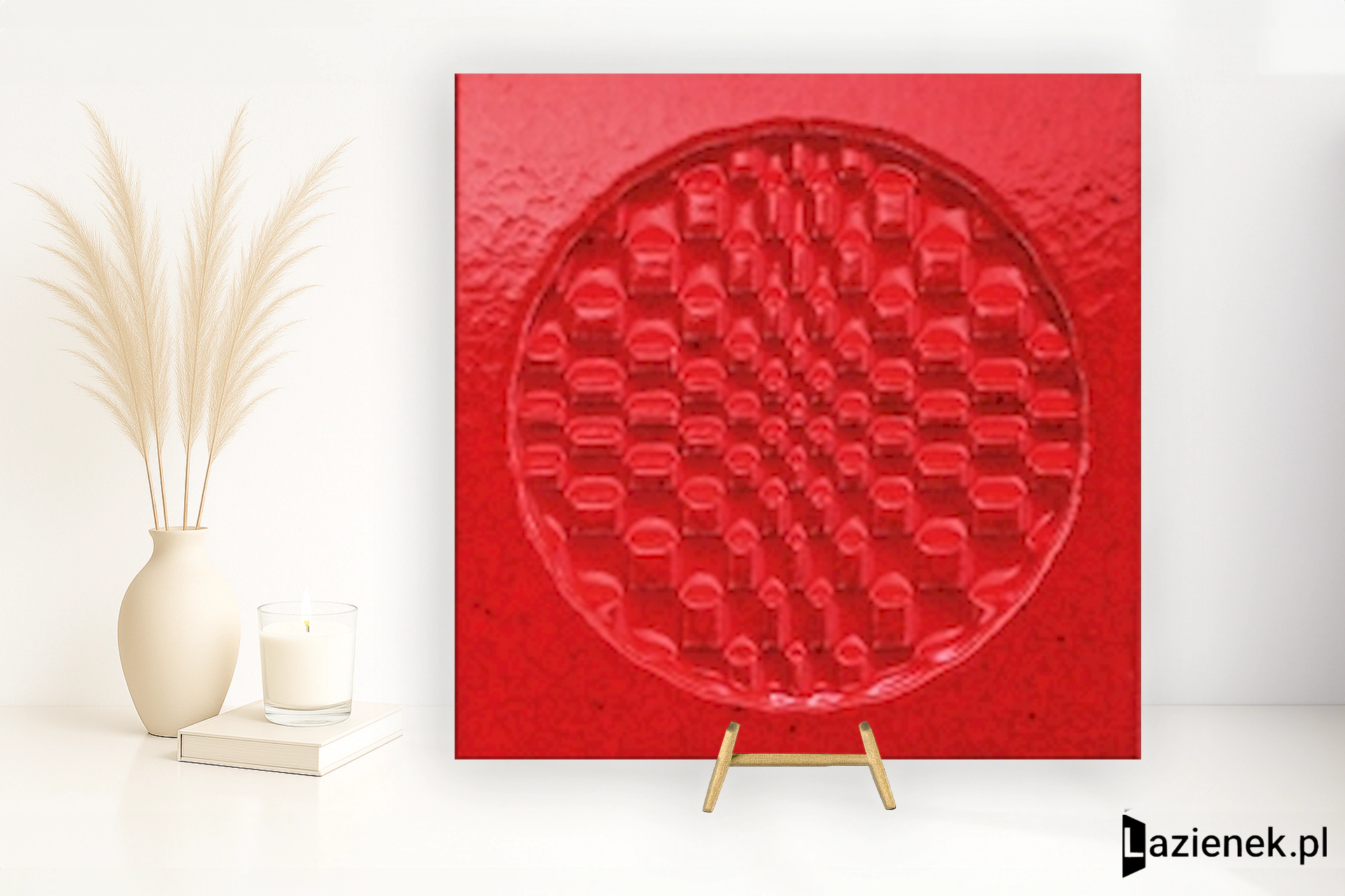 Iris Bottega D'Arte Città Di Faenza Geo Rosso krakelowana 15x15 cm gr. 10 mm - płytka rektyfikowana / 511053