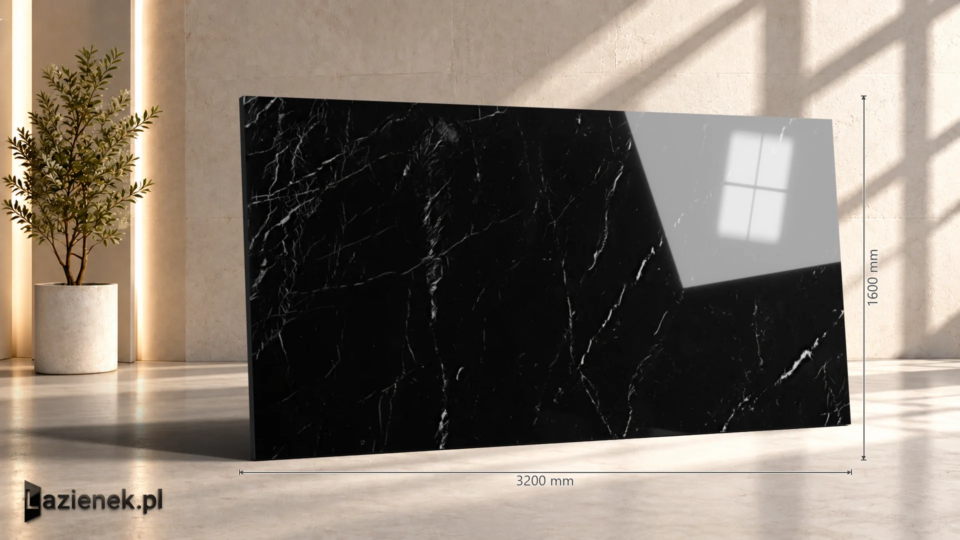 Marazzi Grande Marble Look Elegant Black satynowa 160x320 cm gr. 6 mm - płytka rektyfikowana/M0ZL