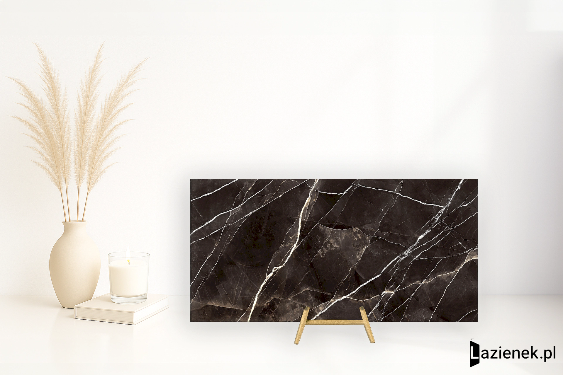 Marazzi Grande Marble Look Calacatta Black wzmocniona siatką - poler 160x320 cm gr. 6 mm - płytka rektyfikowana/METW