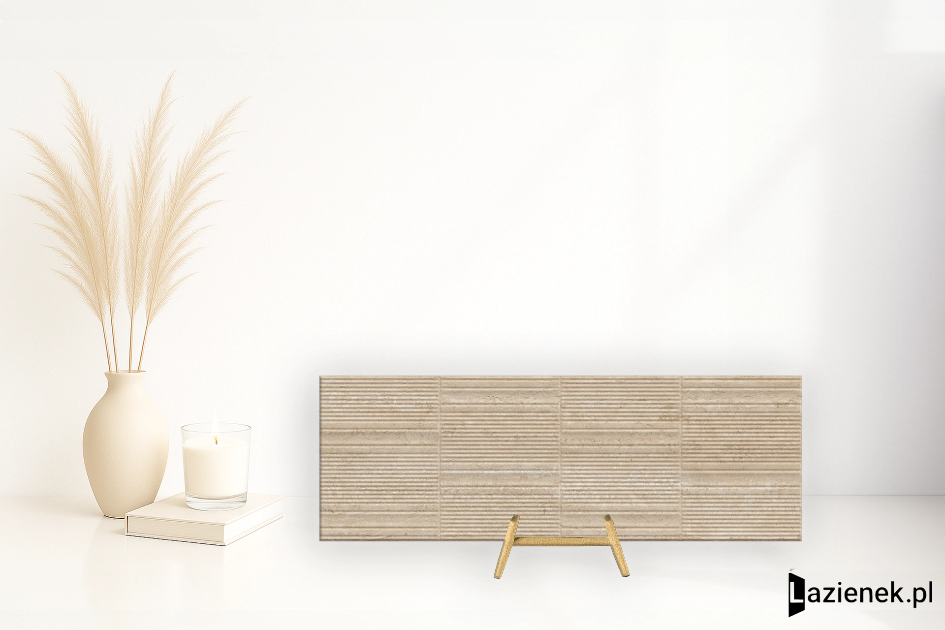 Marazzi Fabula Wall Travertino wzmocniona siatką 33x100 cm gr. 10 mm - płytka rektyfikowana/MP0H