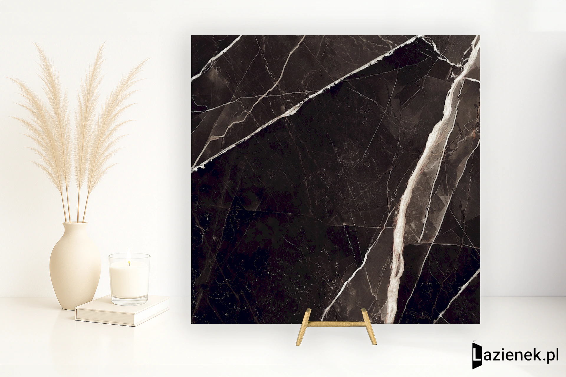 Marazzi Allmarble Calacatta Black strukturalna 60x60 cm gr. 10 mm - płytka rektyfikowana/MELW