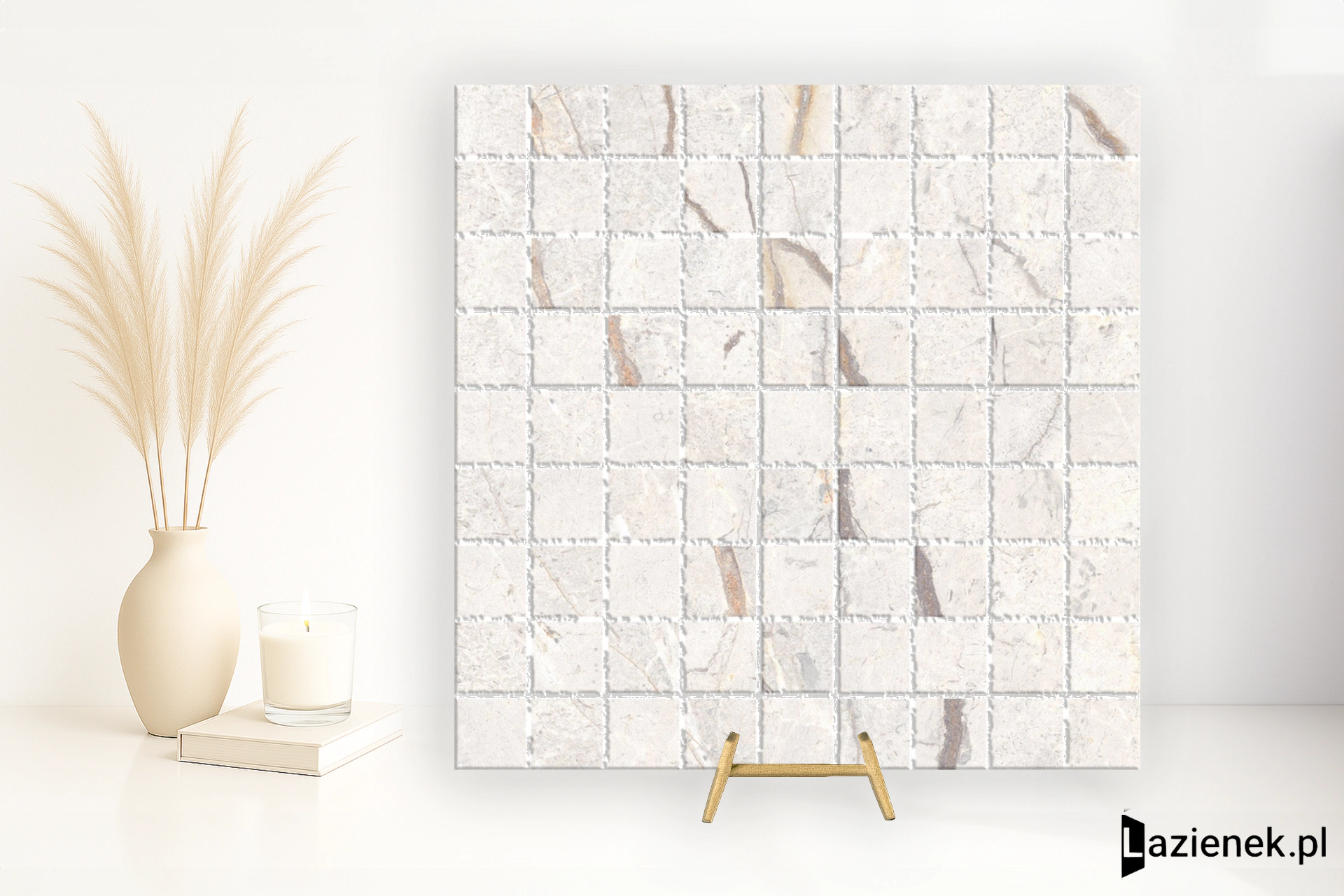 Marazzi Mystone Silver Root White strukturalna 30x30 cm gr. 9 mm - płytka rektyfikowana/MPNK