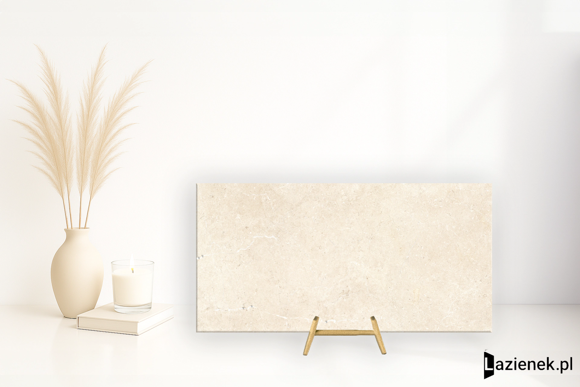 Marazzi Mystone Limestone Ivory błyszcząca 60x120 cm gr. 20 mm - płytka rektyfikowana/M7SS