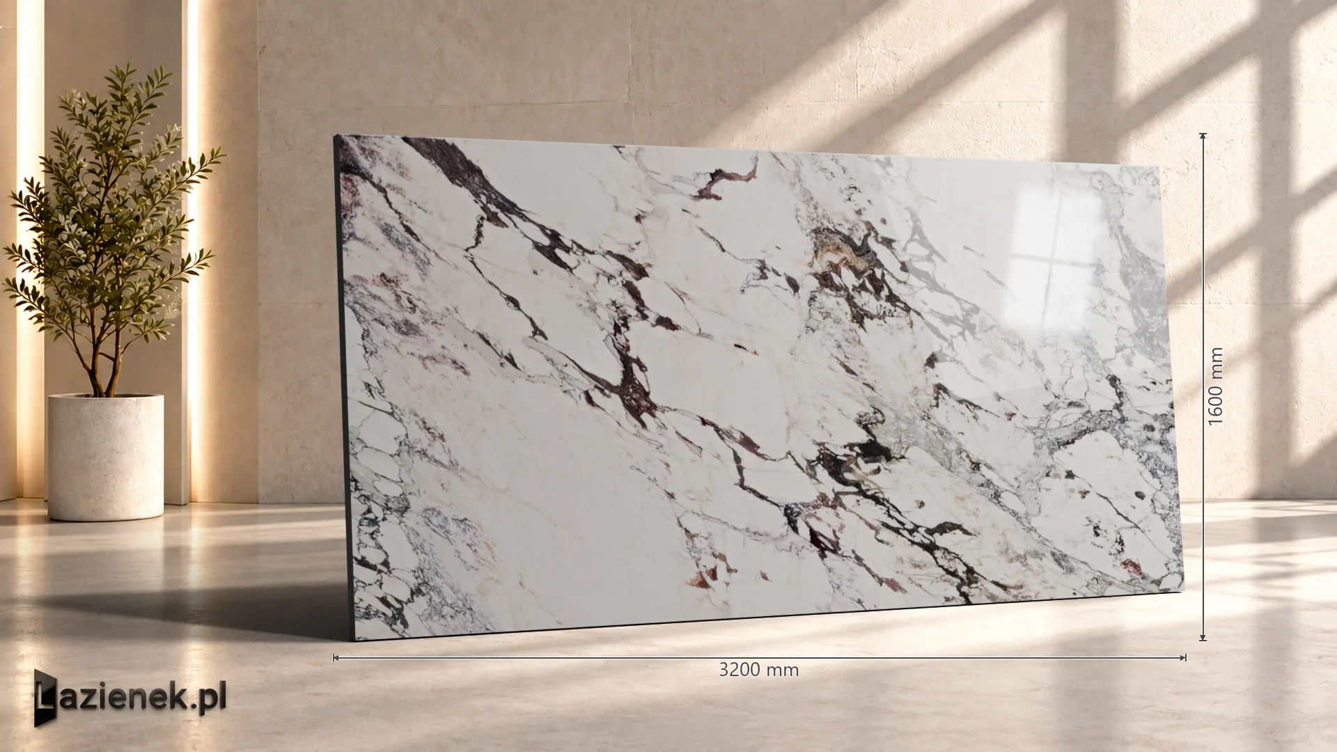Marazzi Grande Marble Look Capraia A wzmocniona siatką - mat 160x320 cm gr. 6 mm - płytka rektyfikowana/M37S