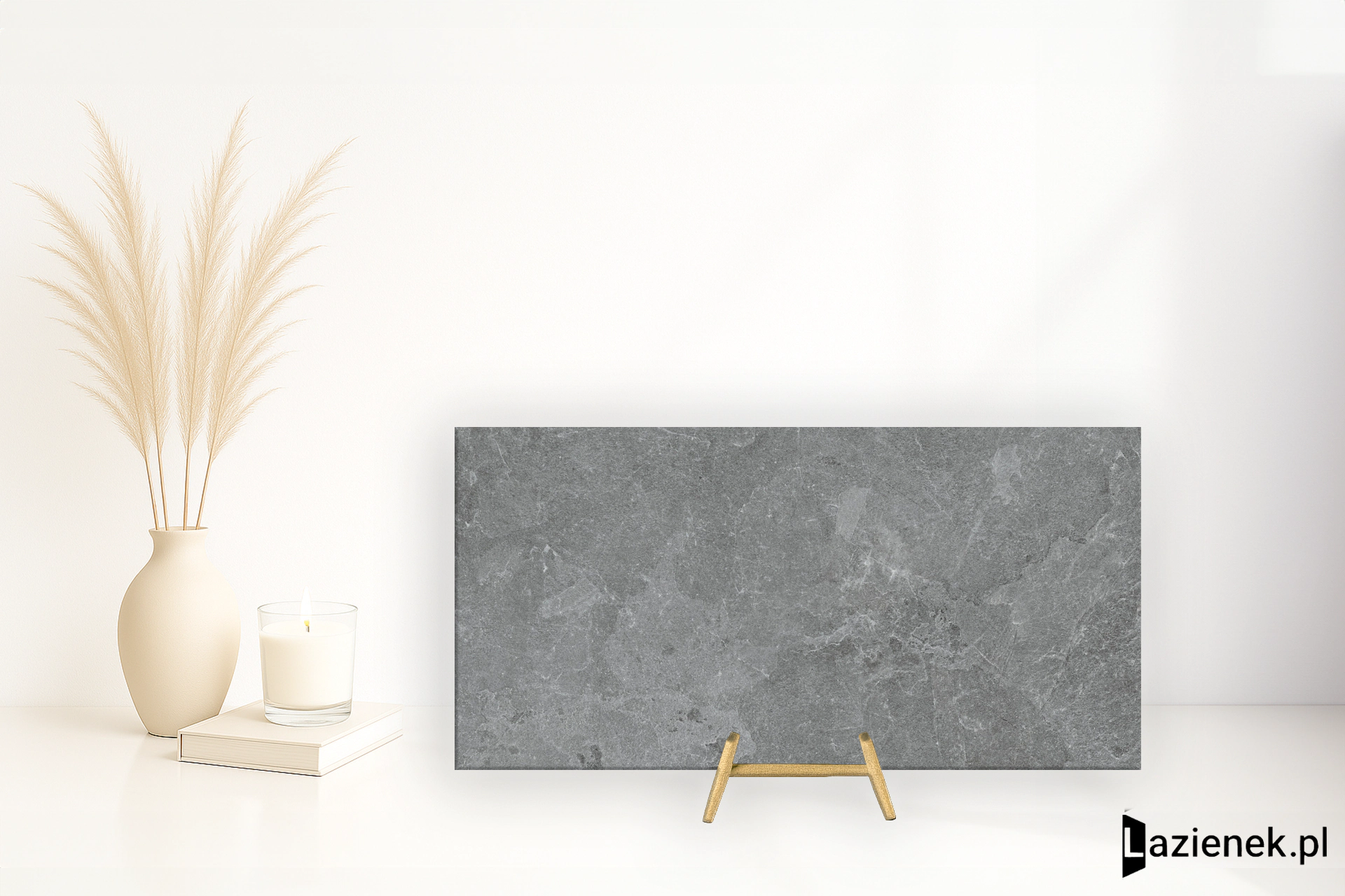 Marazzi Mystone Pietra Ligure Antracite błyszcząca 60x120 cm gr. 9 mm - płytka rektyfikowana/MPK2